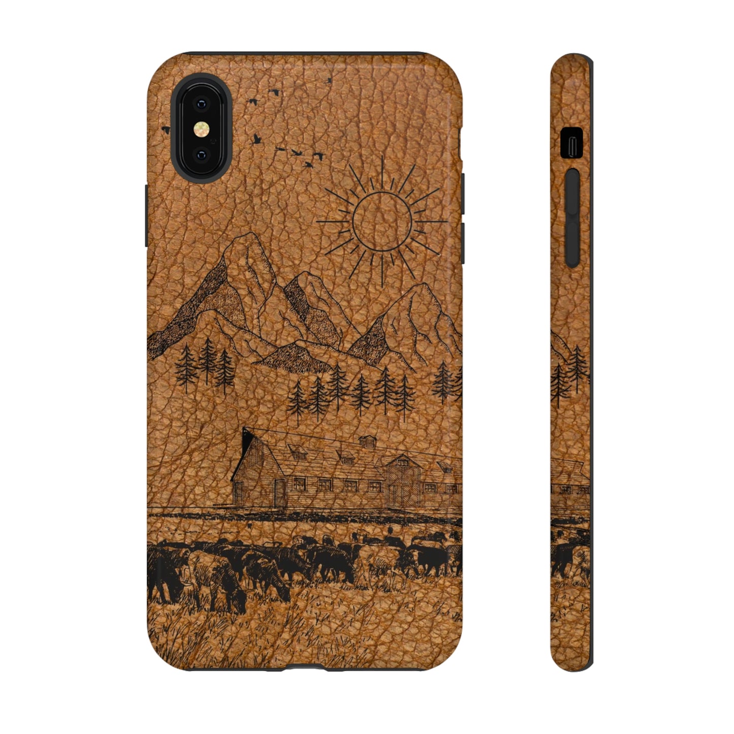 Light Leather Ranch Print Tough Case