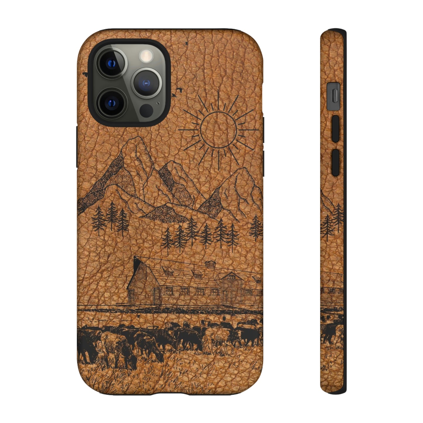 Light Leather Ranch Print Tough Case