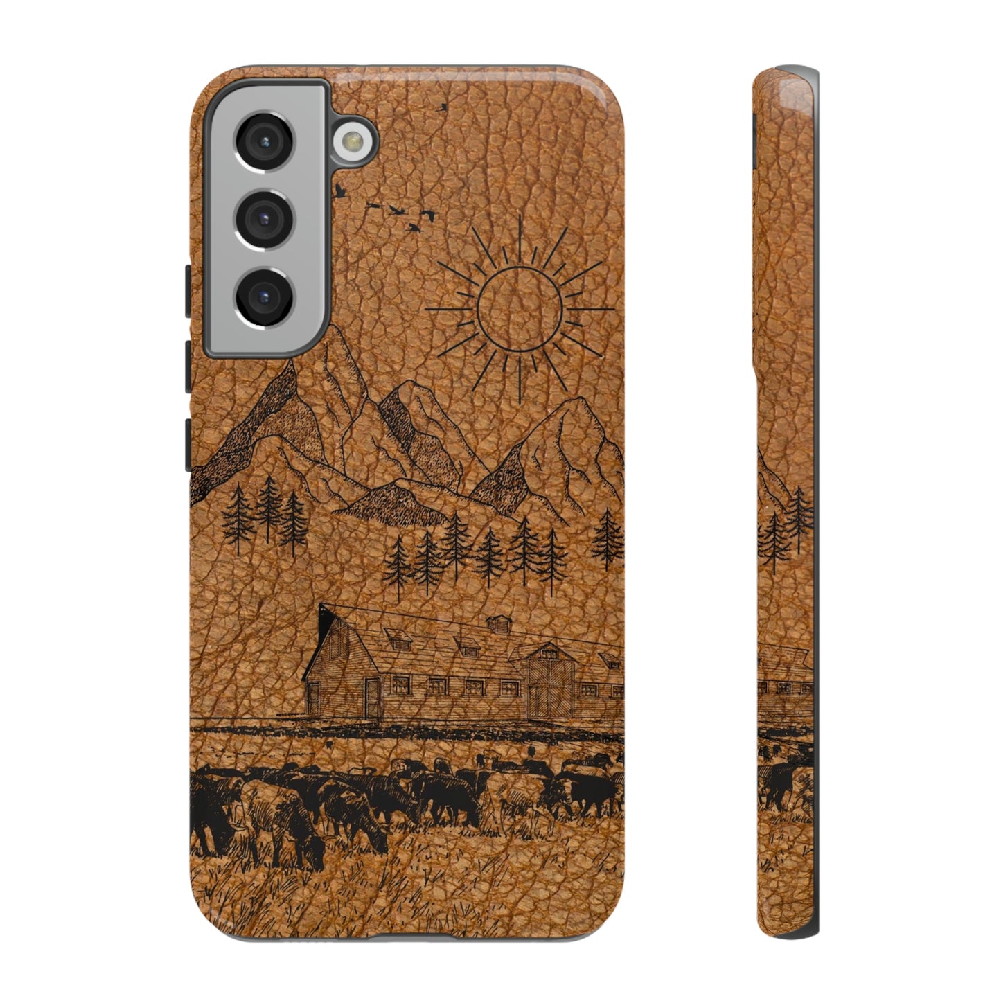 Light Leather Ranch Print Tough Case