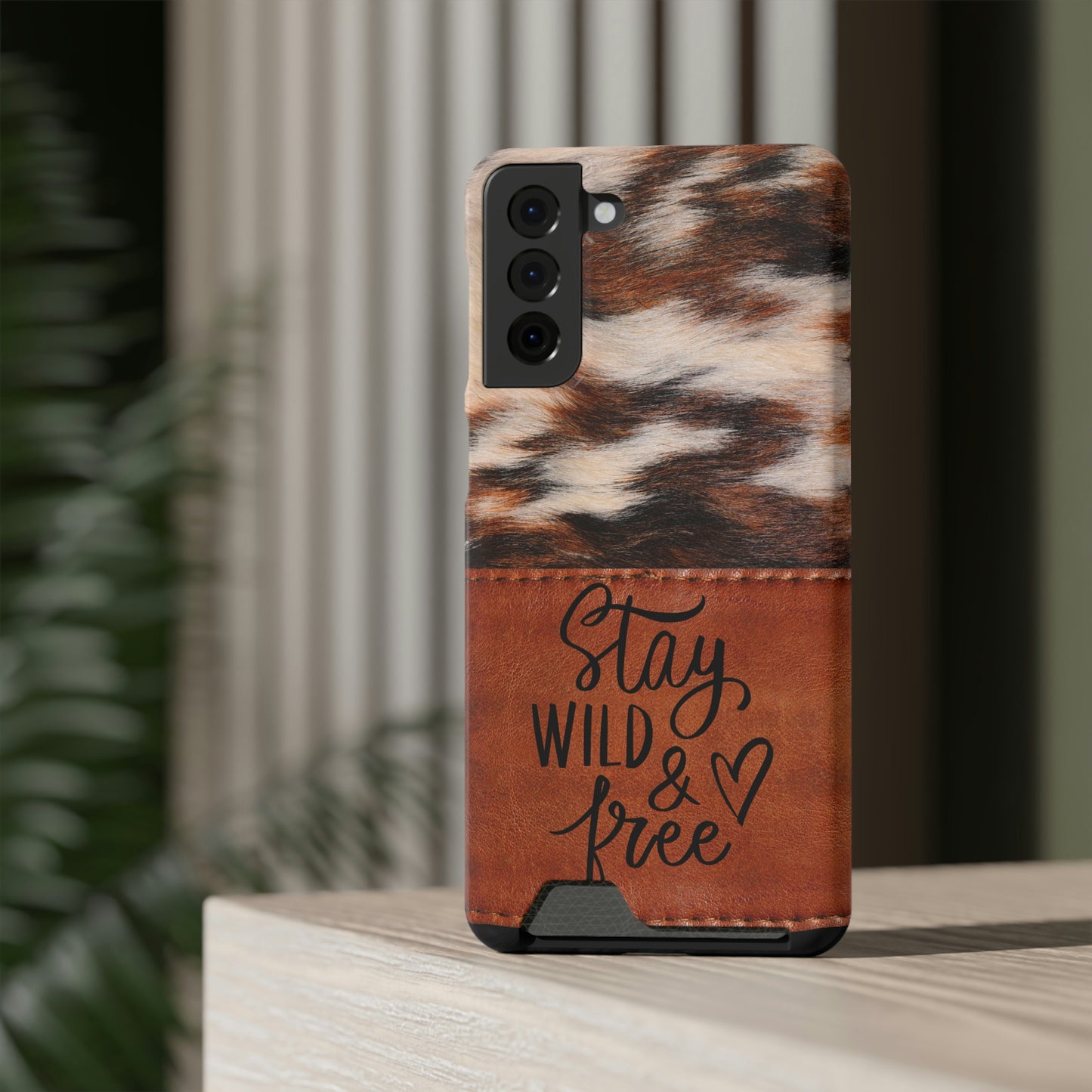 Wild & Free Phone Case With Card Holder