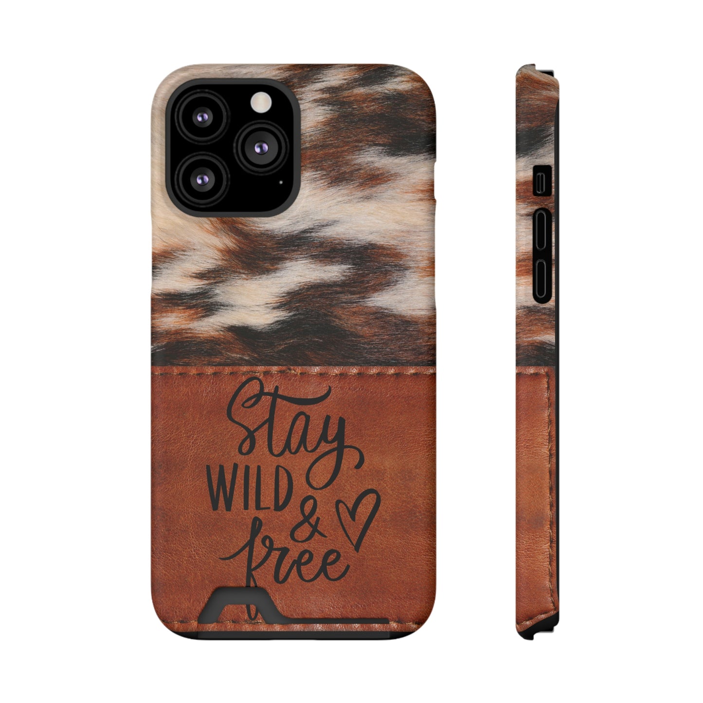 Wild & Free Phone Case With Card Holder