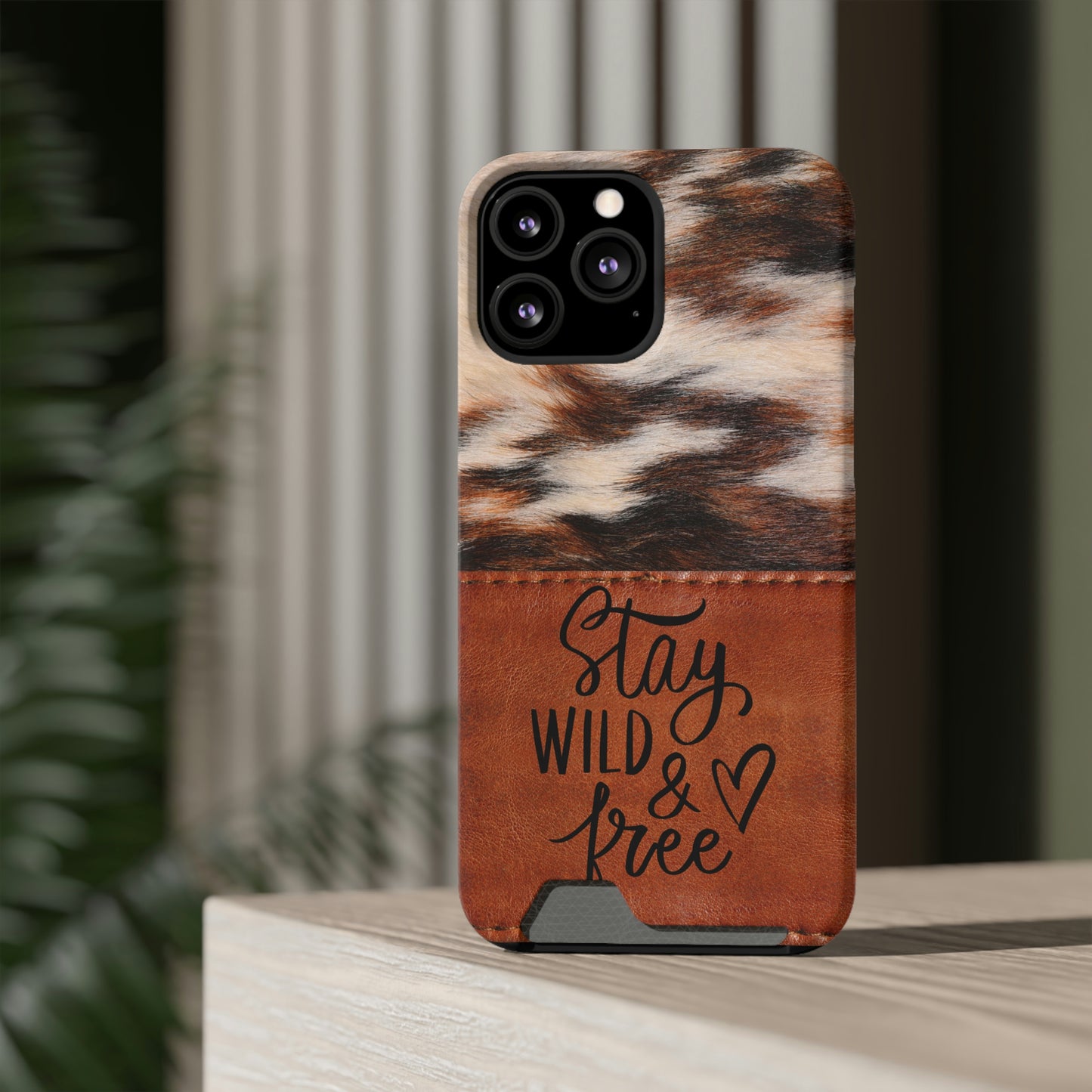 Wild & Free Phone Case With Card Holder