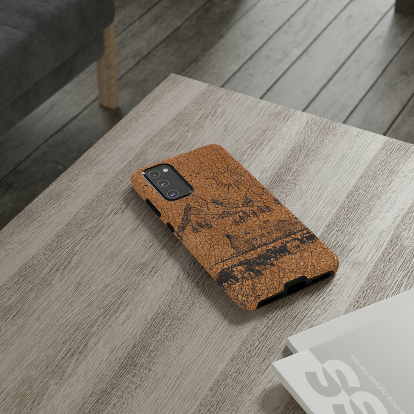 Light Leather Ranch Print Tough Case