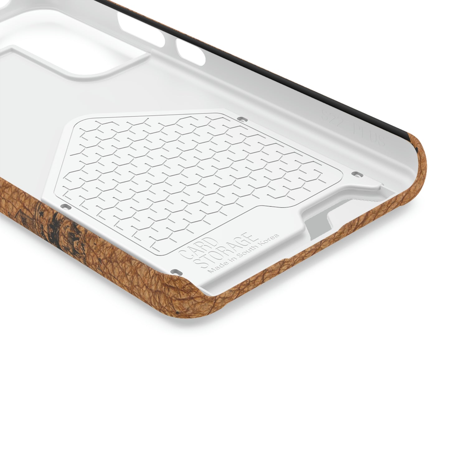 Light Leather Ranch Print Phone Case With Card Holder