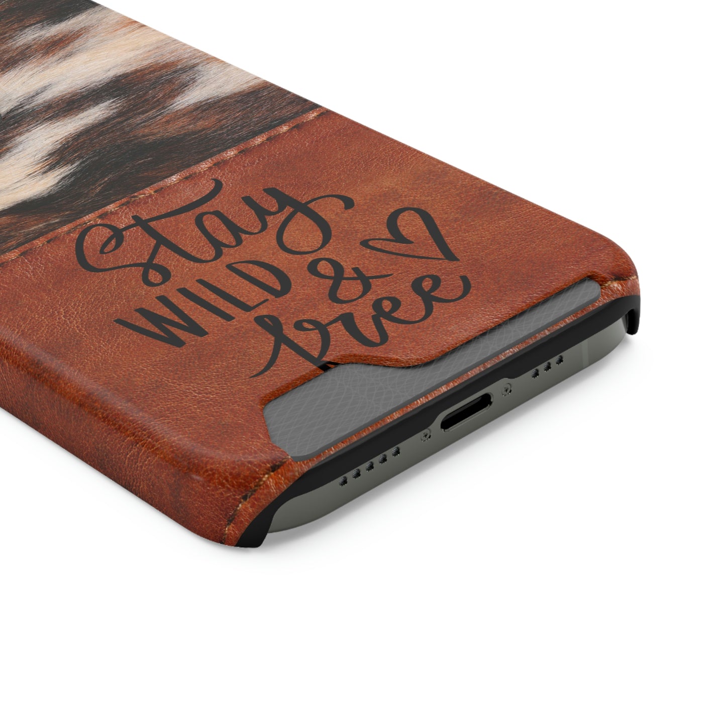 Wild & Free Phone Case With Card Holder