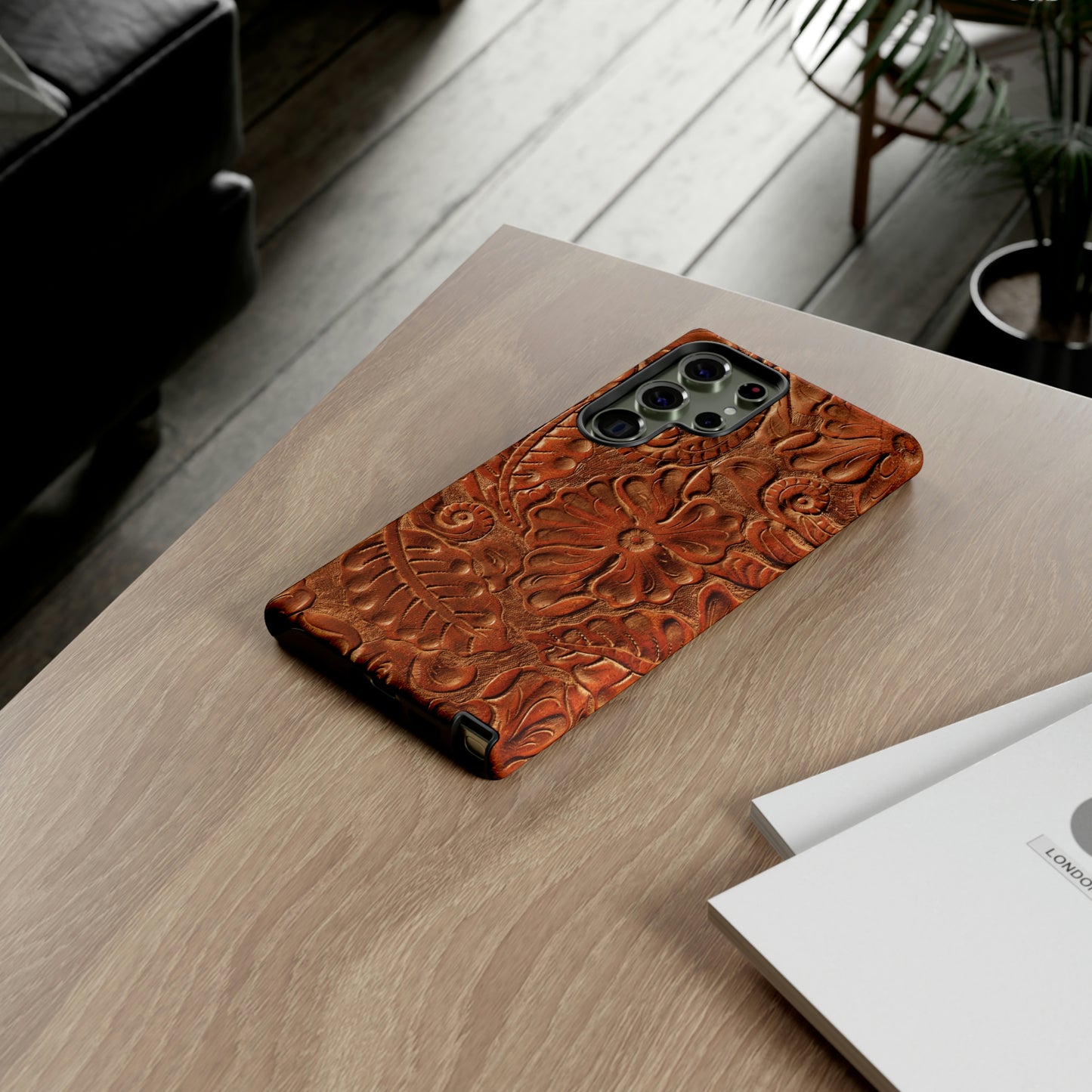 Flower Tooled Print Tough Cases