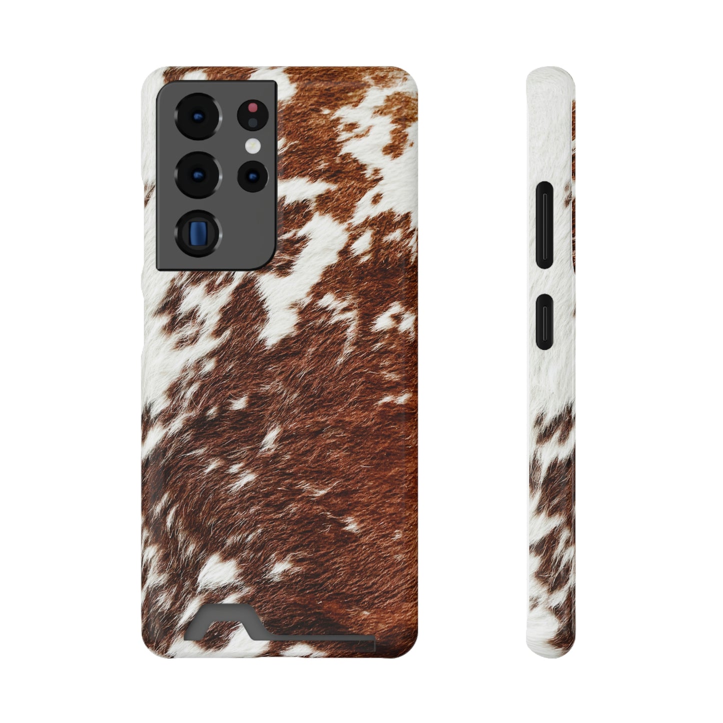 Cowhide Phone Case With Card Holder