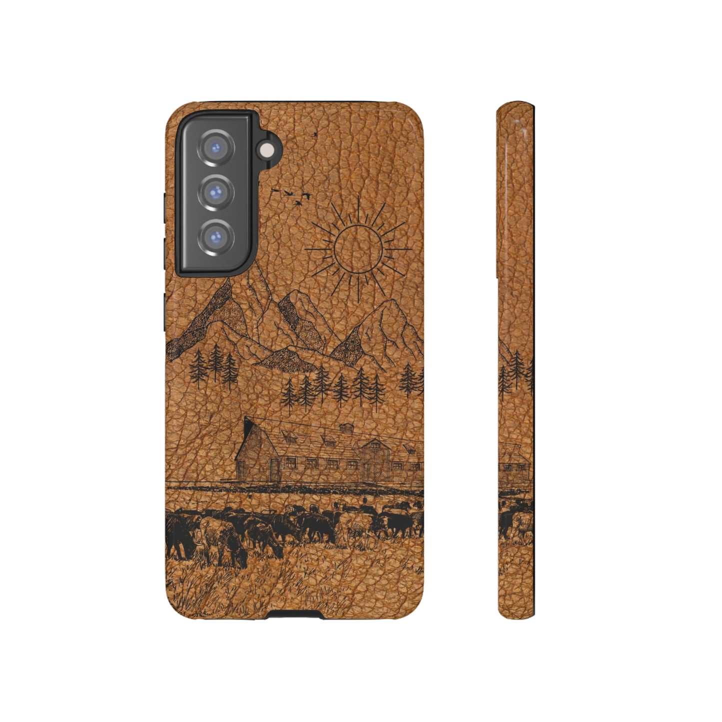 Light Leather Ranch Print Tough Case