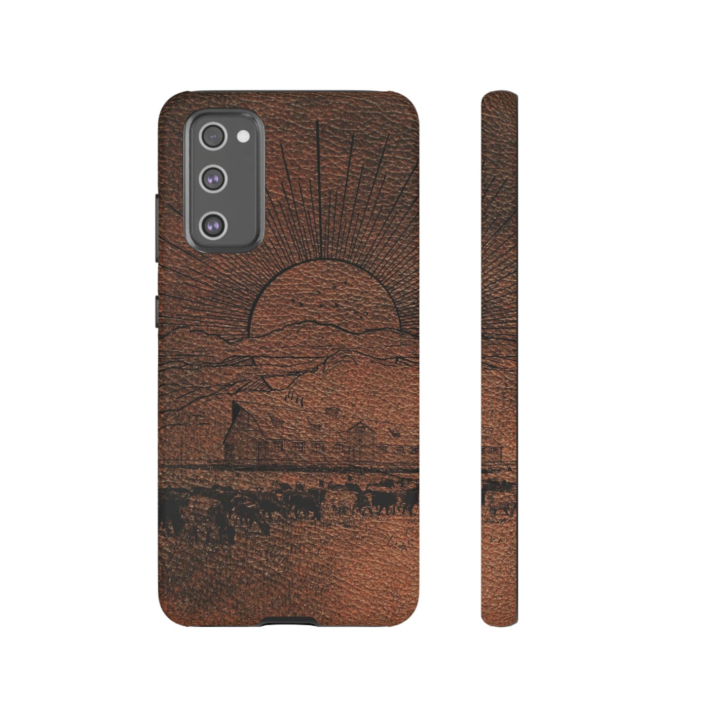 Leather Ranch Print Tough Cases