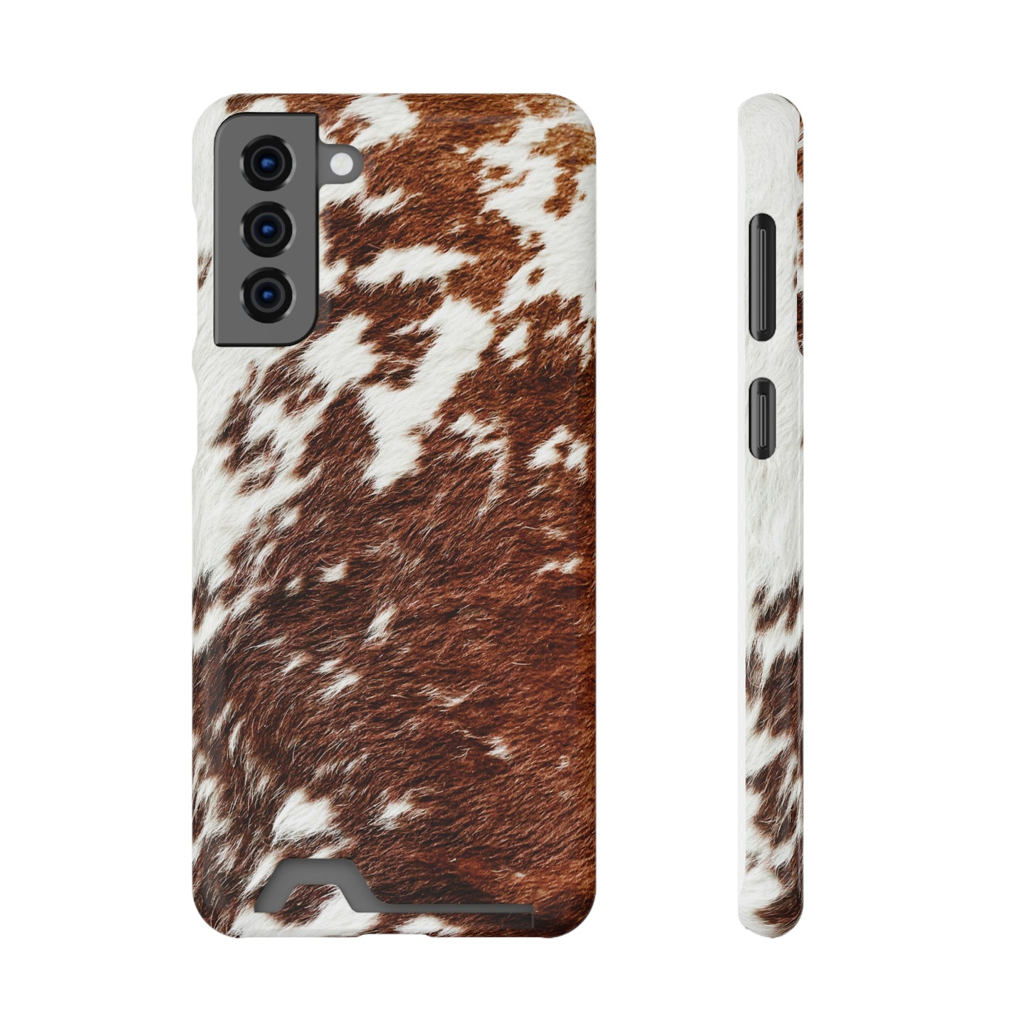 Cowhide Phone Case With Card Holder