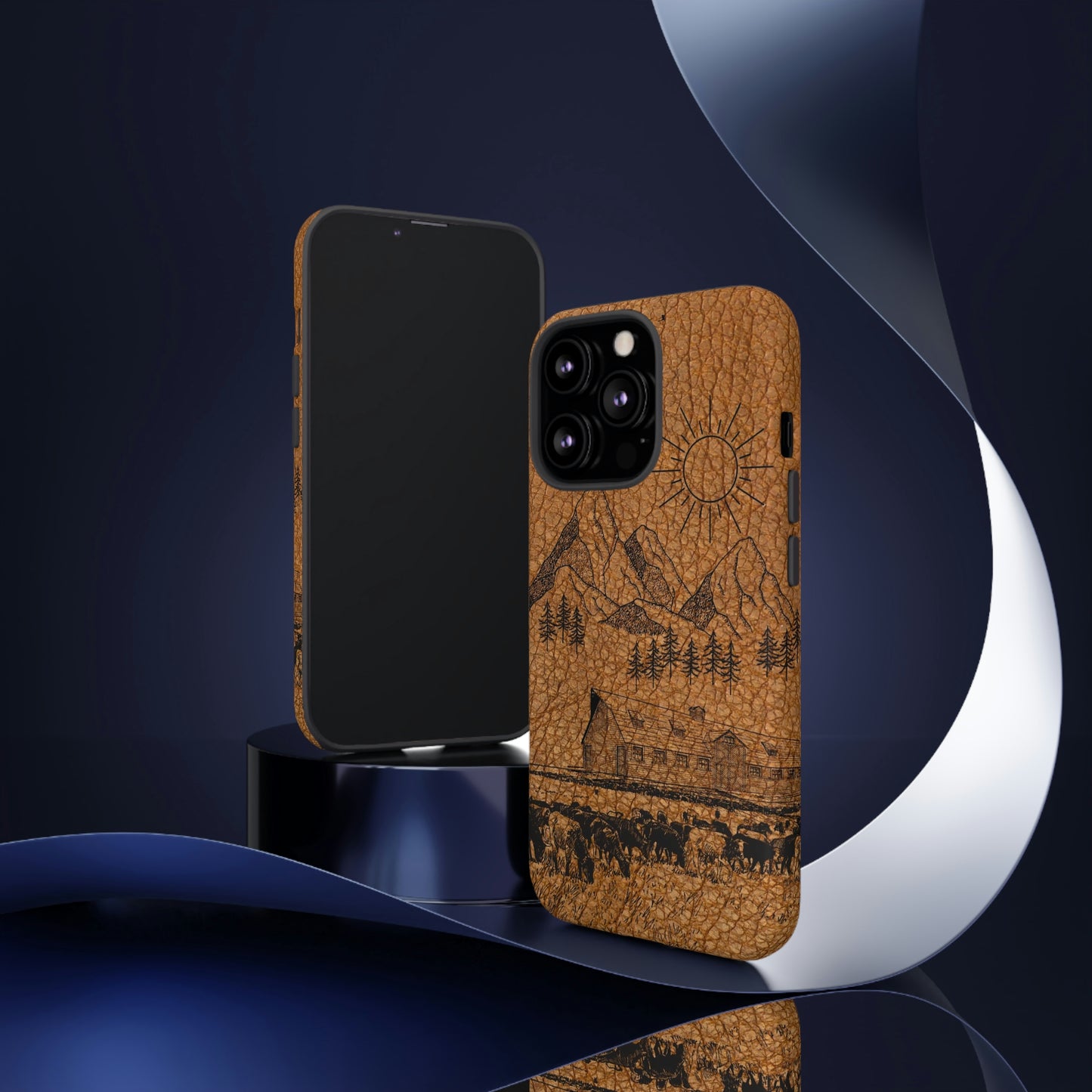 Light Leather Ranch Print Tough Case