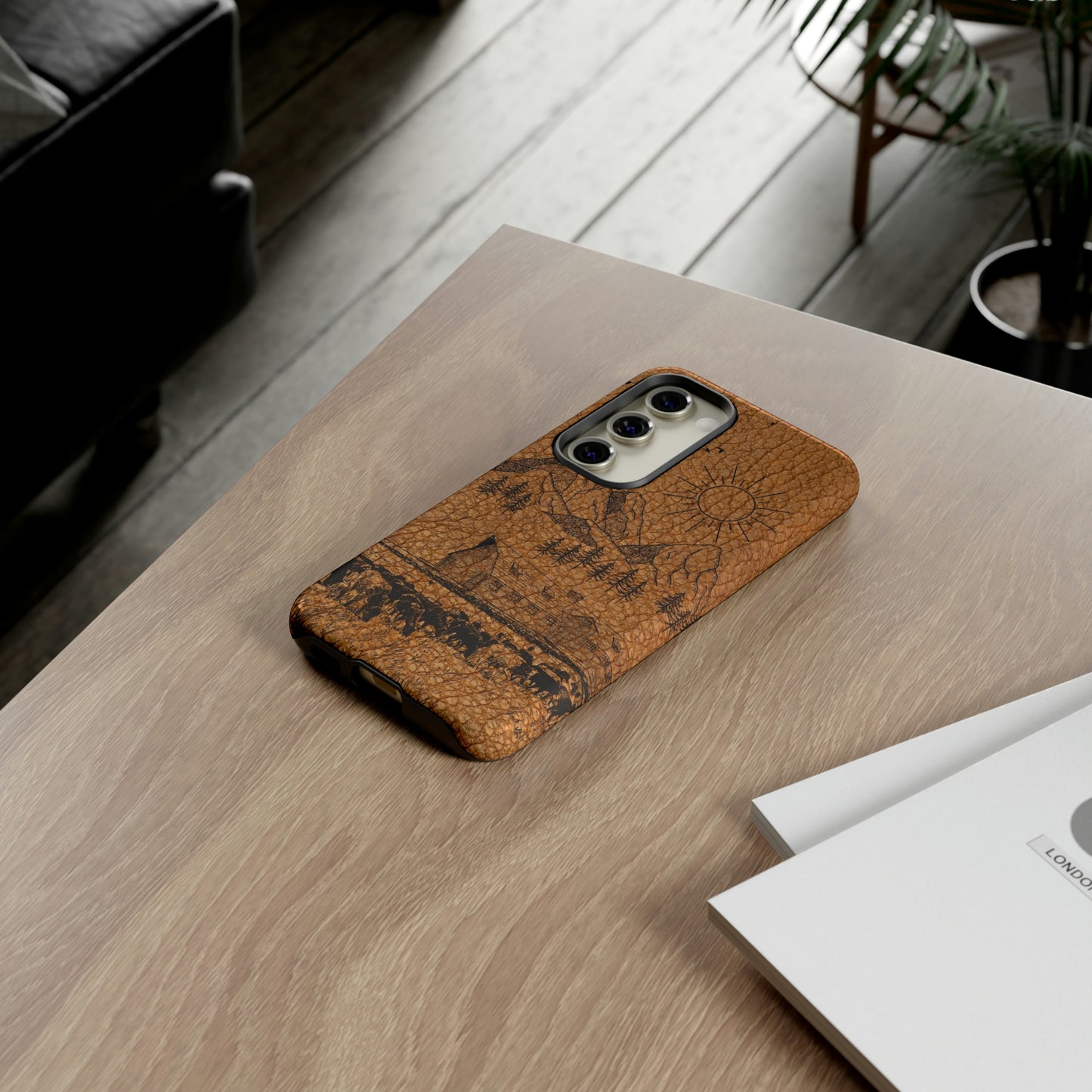 Light Leather Ranch Print Tough Case