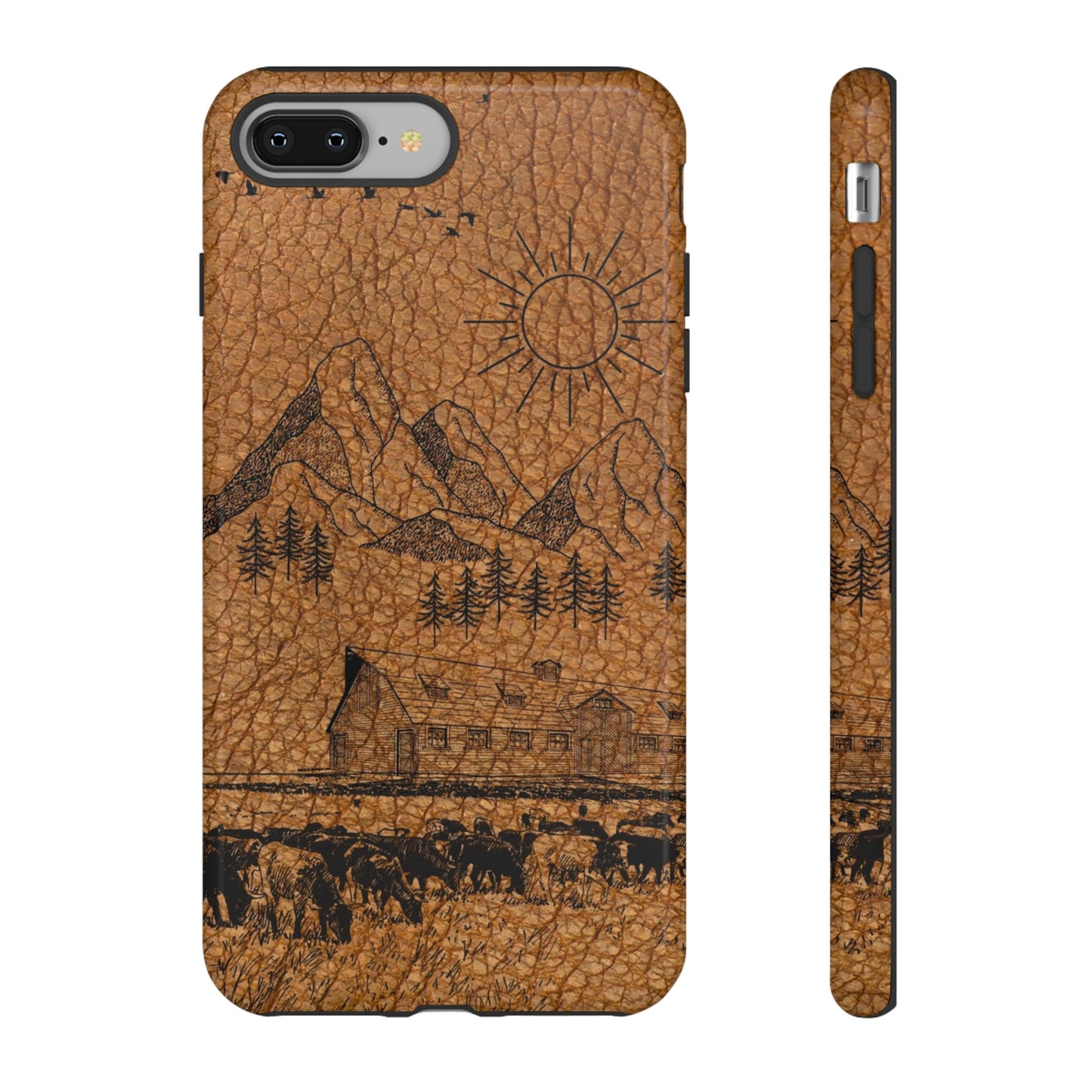 Light Leather Ranch Print Tough Case