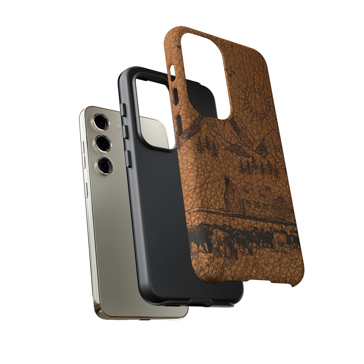 Light Leather Ranch Print Tough Case