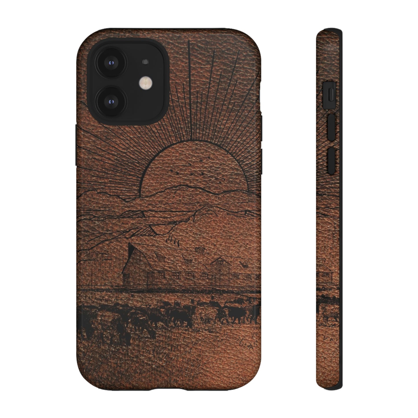 Leather Ranch Print Tough Cases