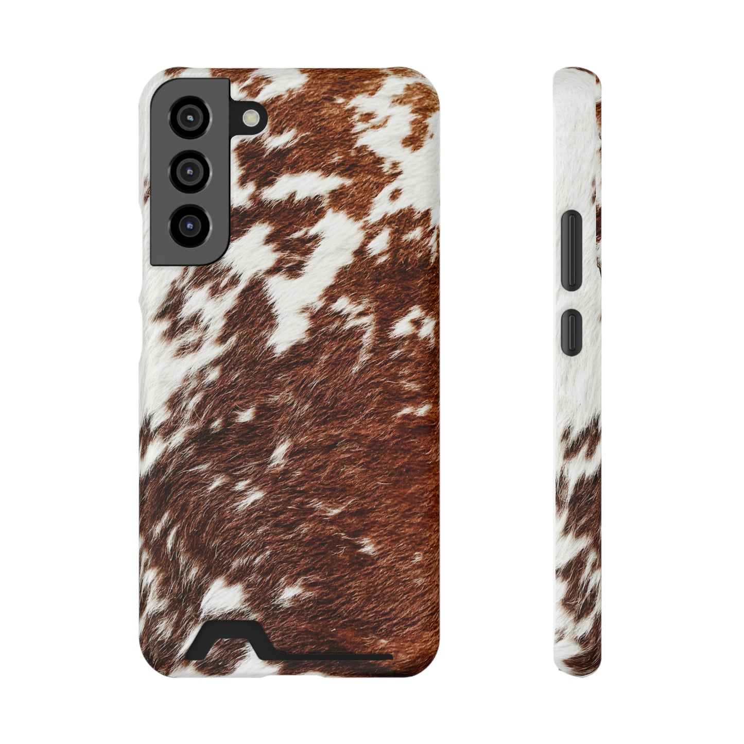 Cowhide Phone Case With Card Holder