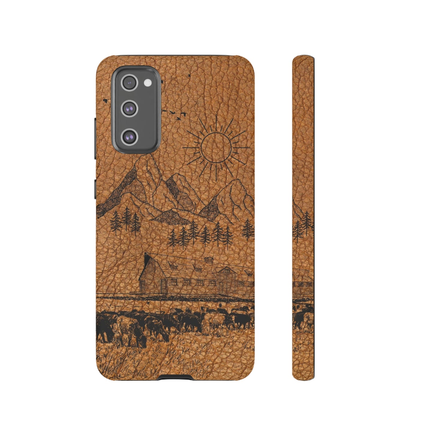 Light Leather Ranch Print Tough Case