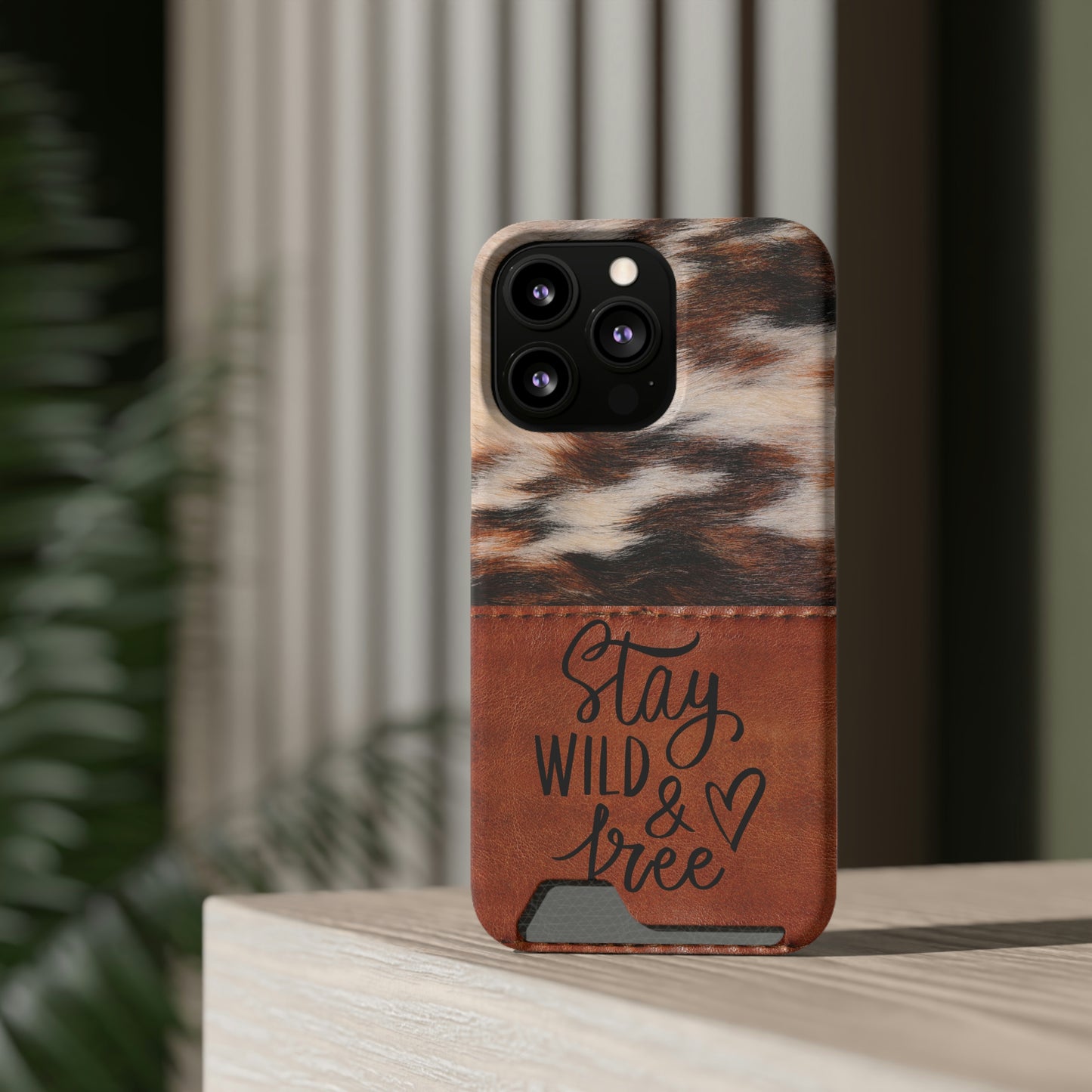 Wild & Free Phone Case With Card Holder