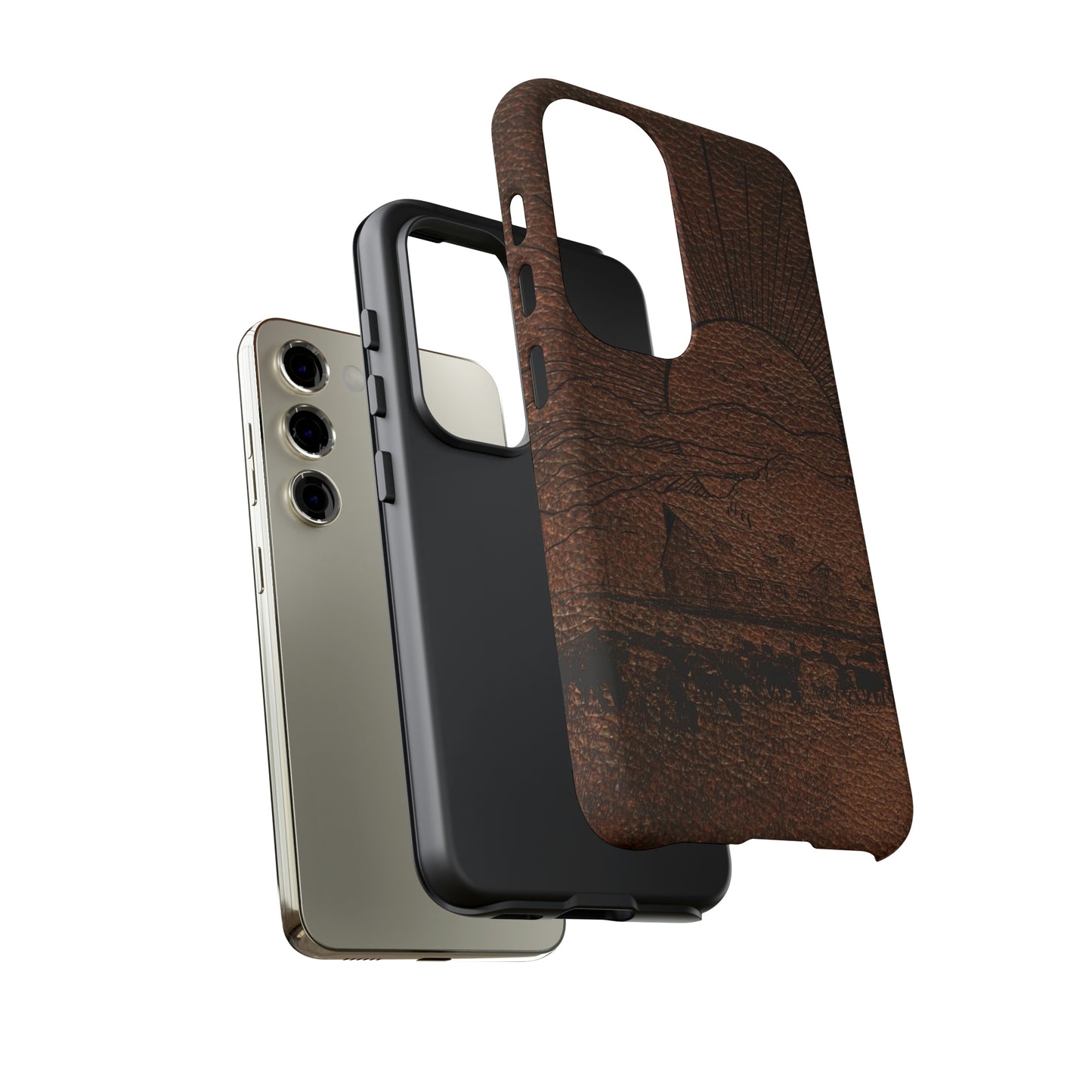 Leather Ranch Print Tough Cases