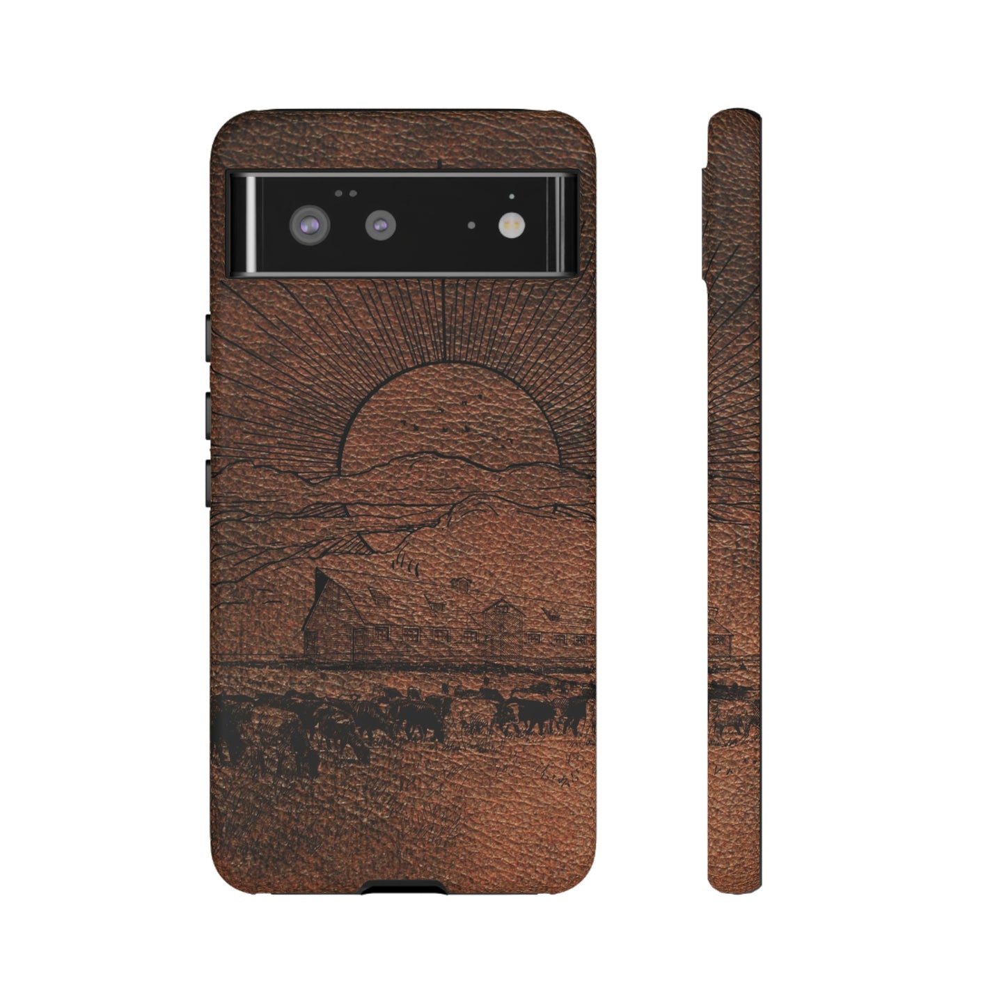 Leather Ranch Print Tough Cases