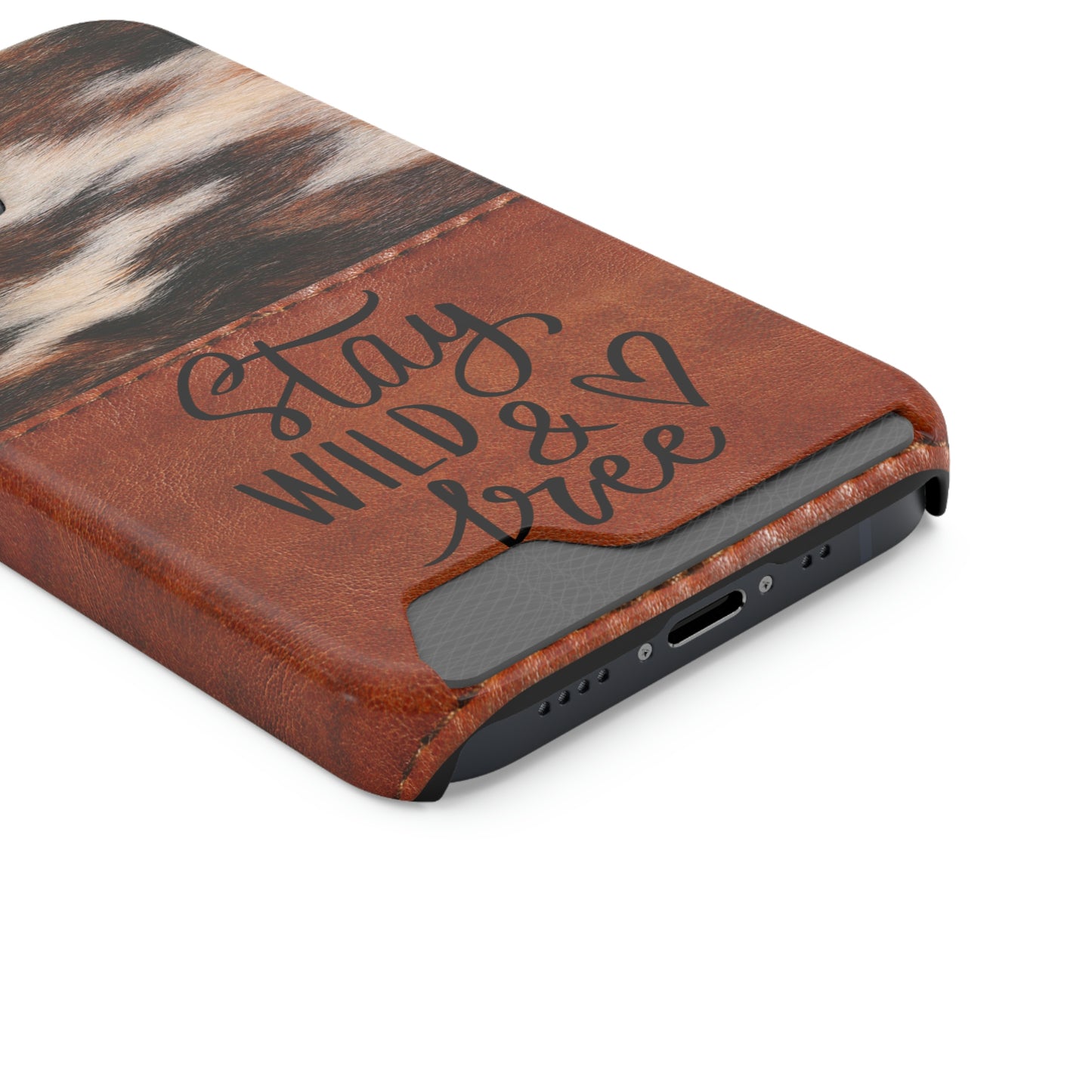 Wild & Free Phone Case With Card Holder