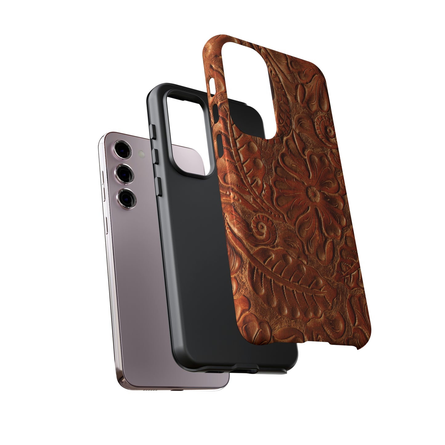 Flower Tooled Print Tough Cases