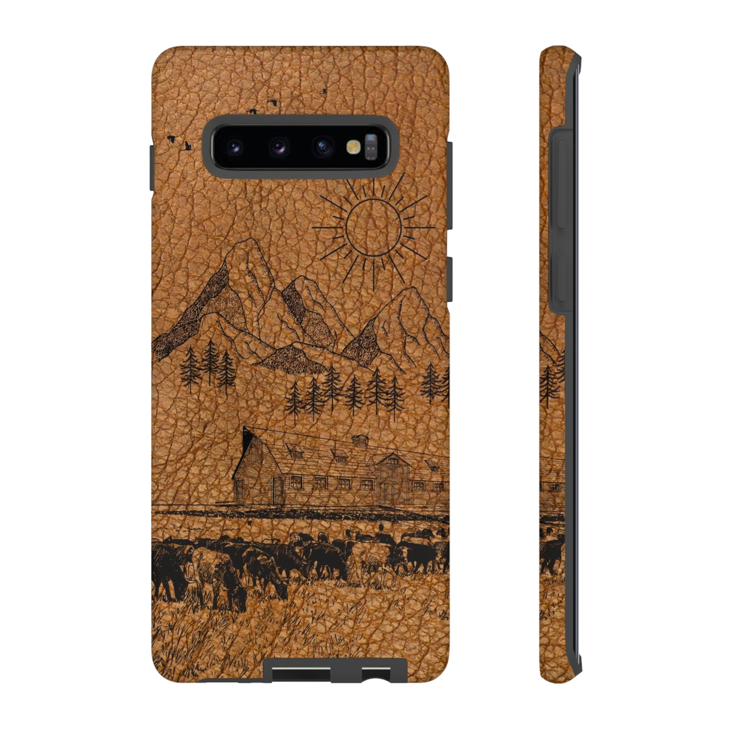 Light Leather Ranch Print Tough Case