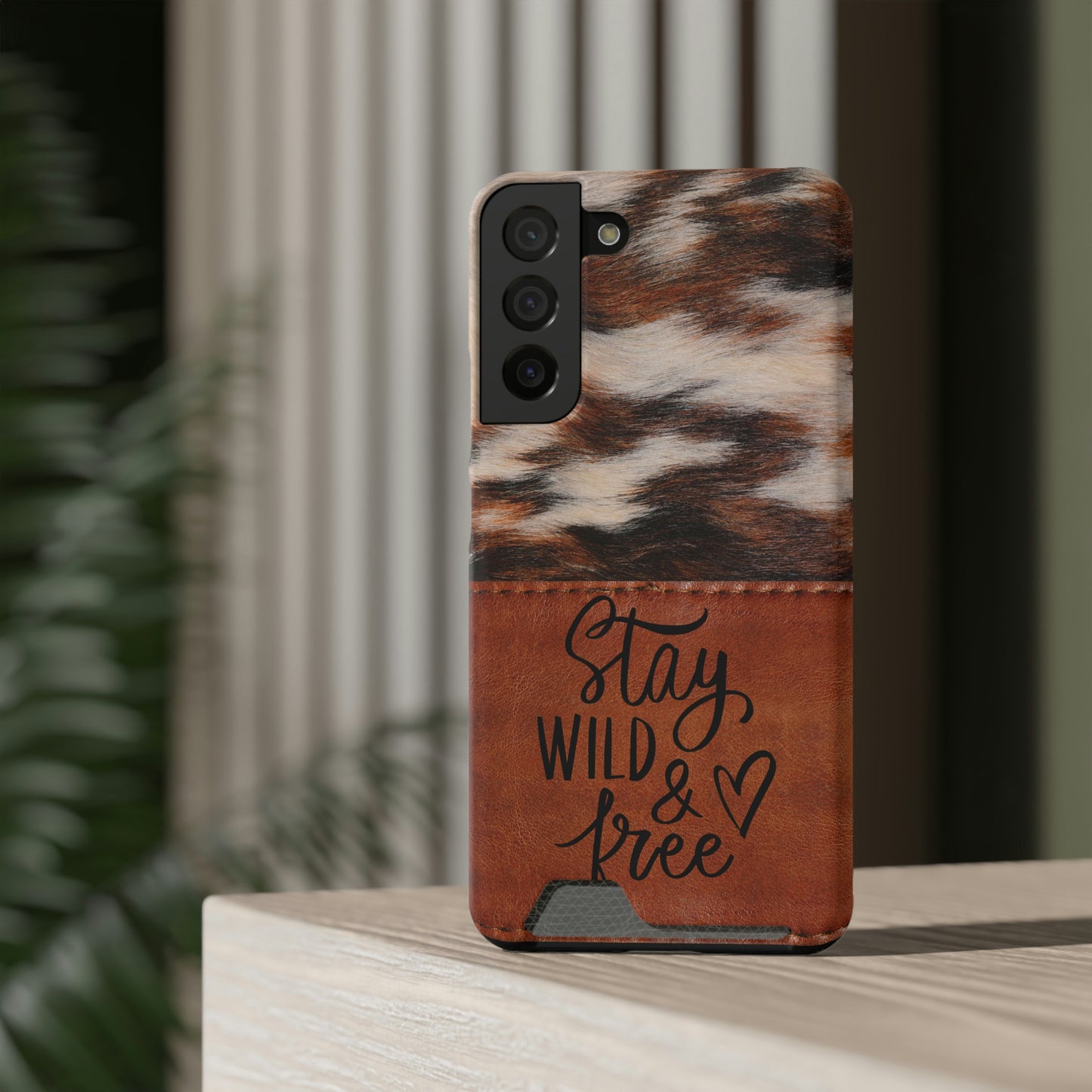 Wild & Free Phone Case With Card Holder