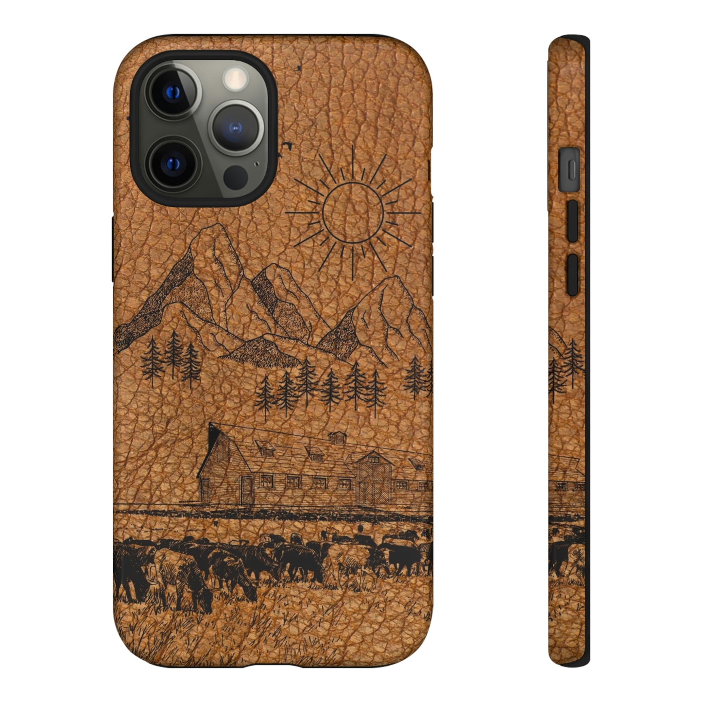 Light Leather Ranch Print Tough Case