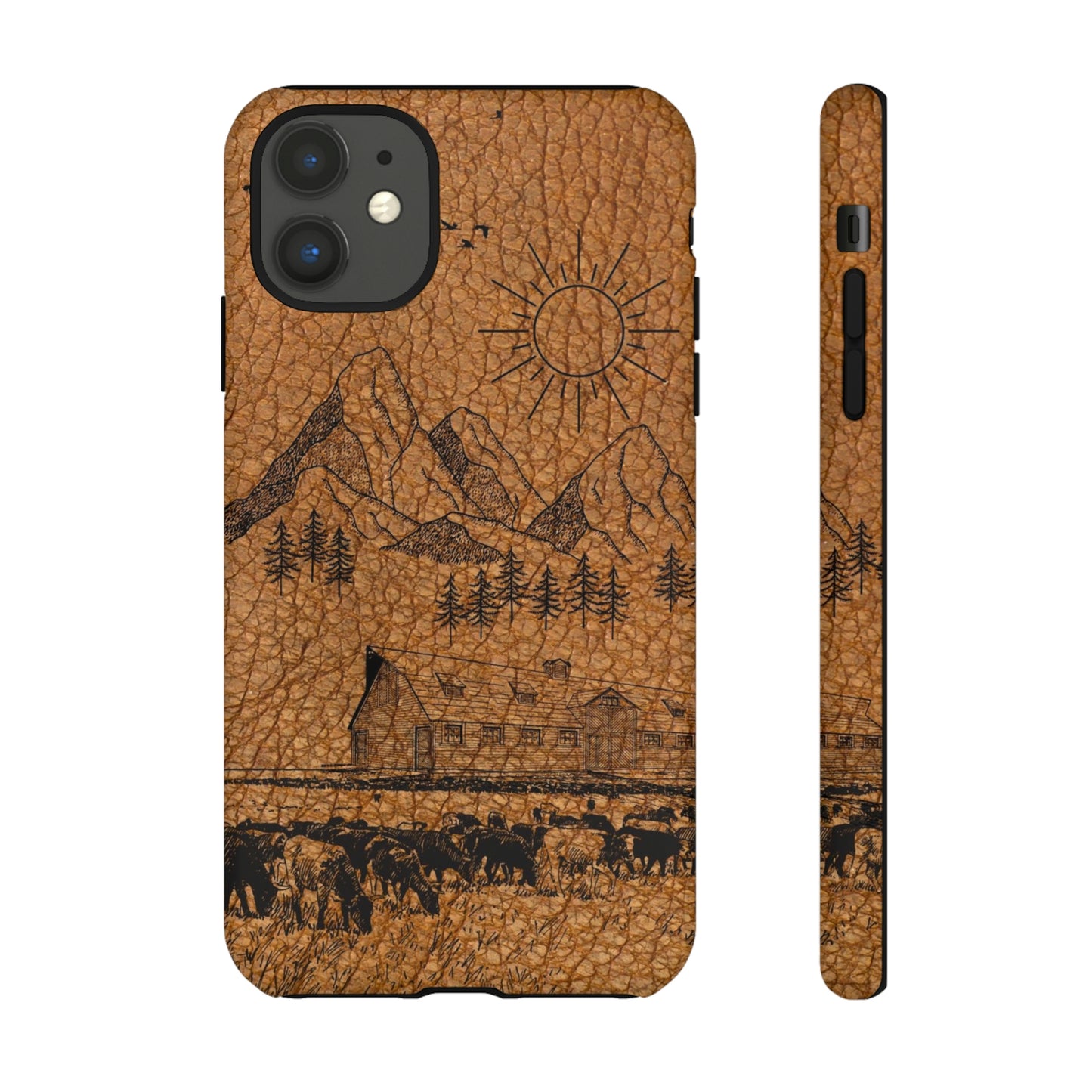 Light Leather Ranch Print Tough Case