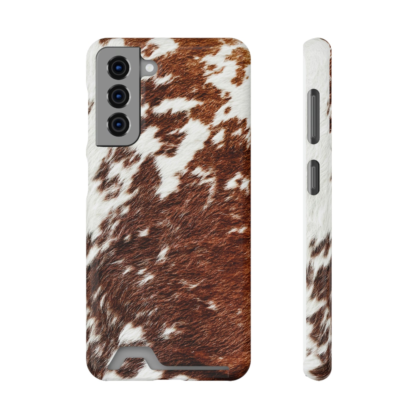 Cowhide Phone Case With Card Holder