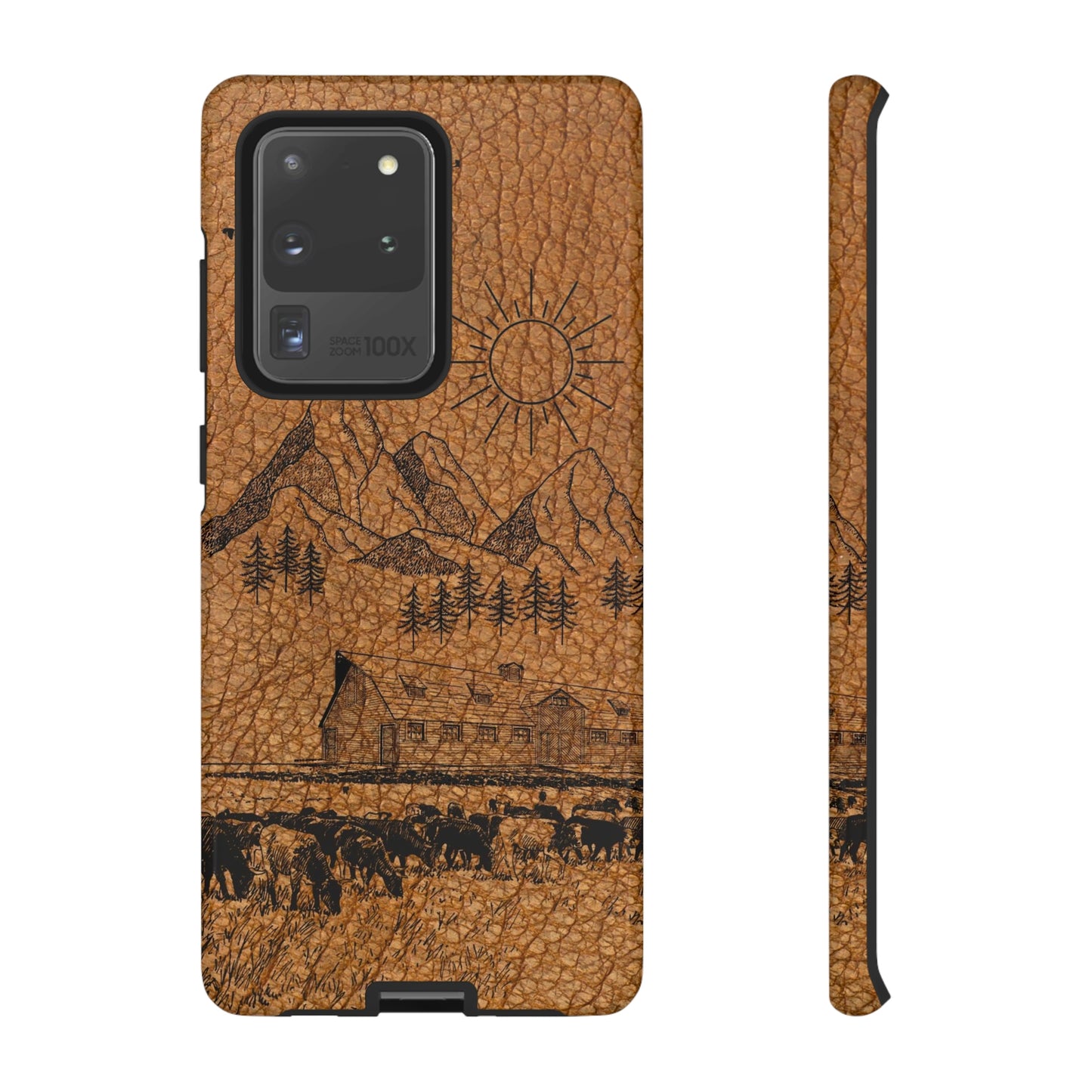 Light Leather Ranch Print Tough Case