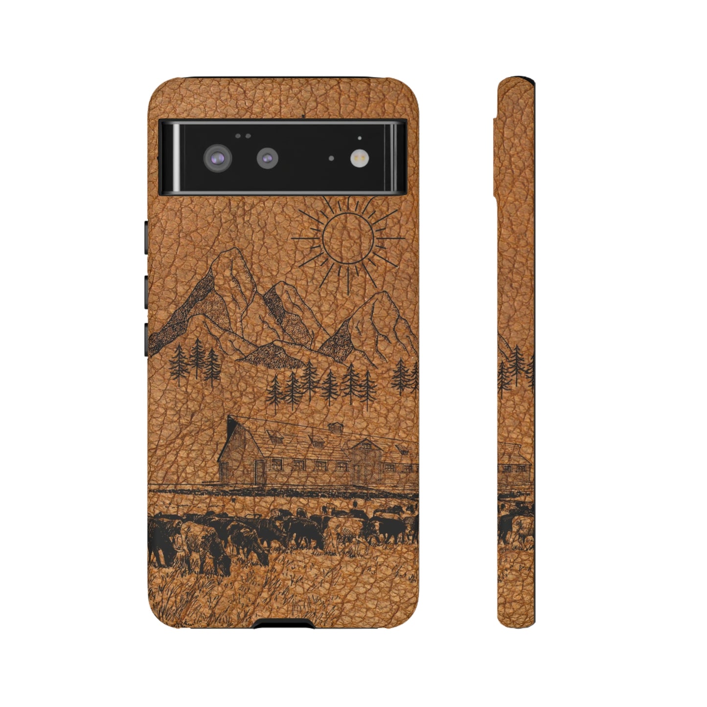 Light Leather Ranch Print Tough Case