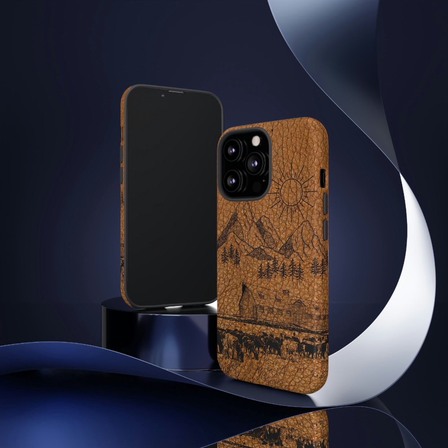 Light Leather Ranch Print Tough Case