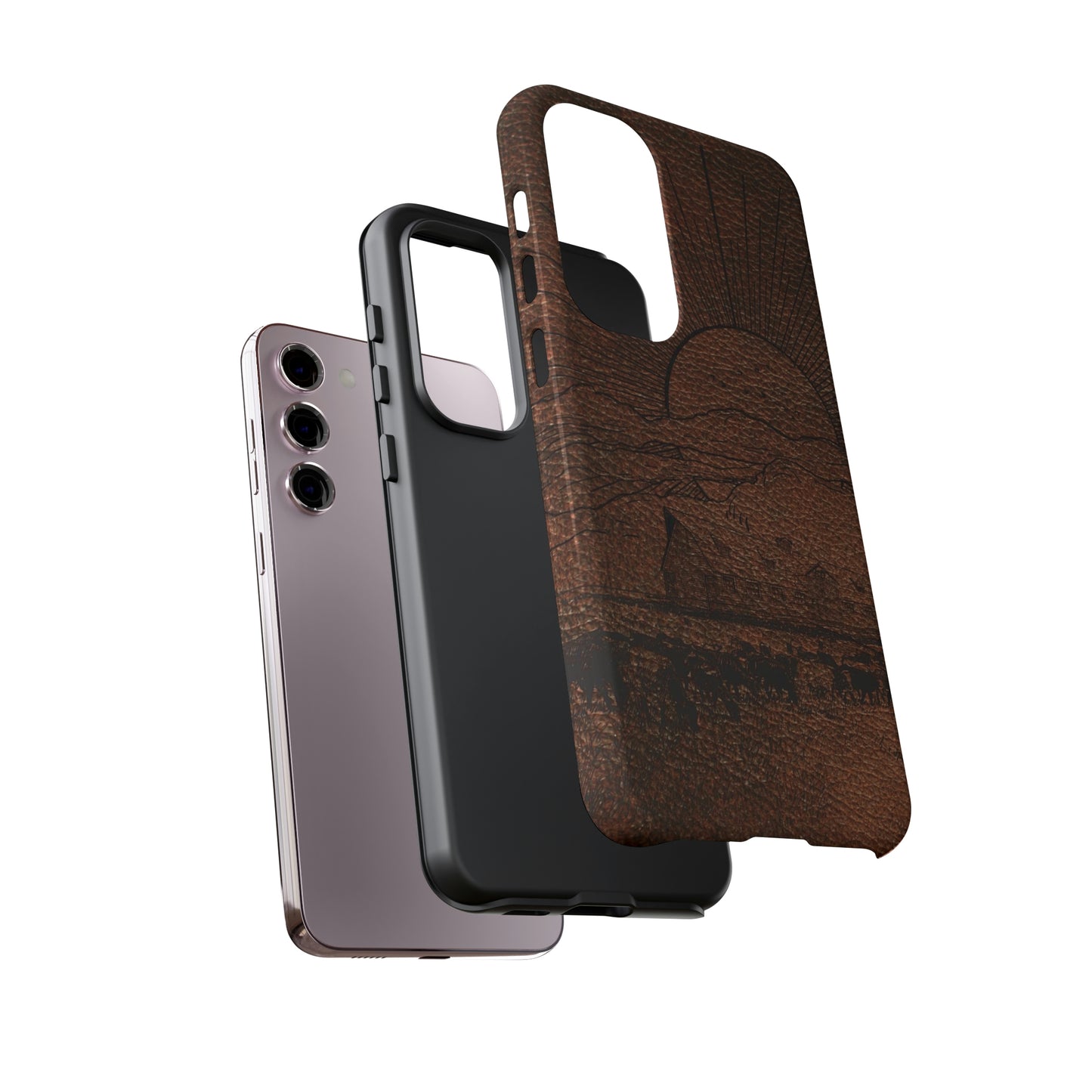 Leather Ranch Print Tough Cases