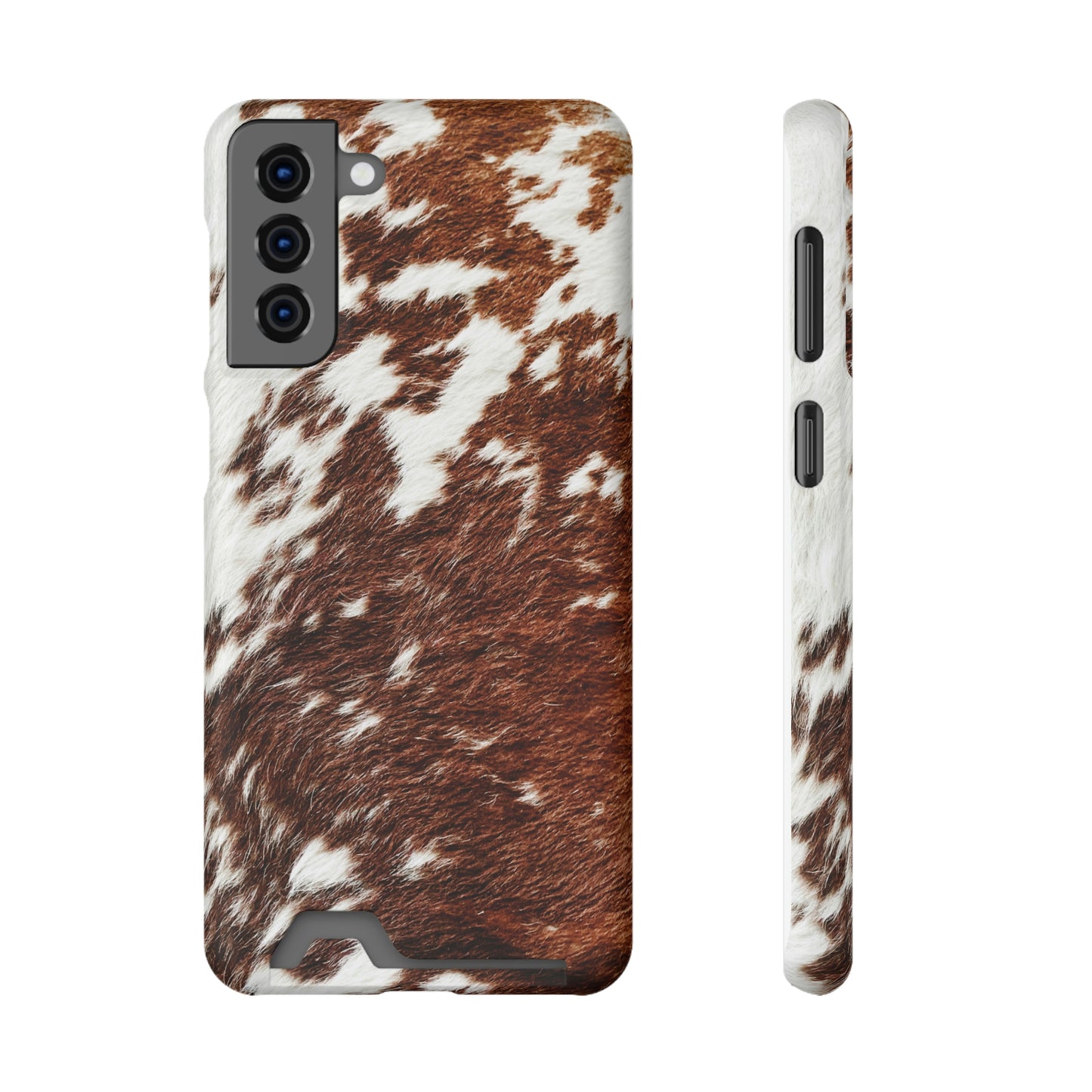 Cowhide Phone Case With Card Holder