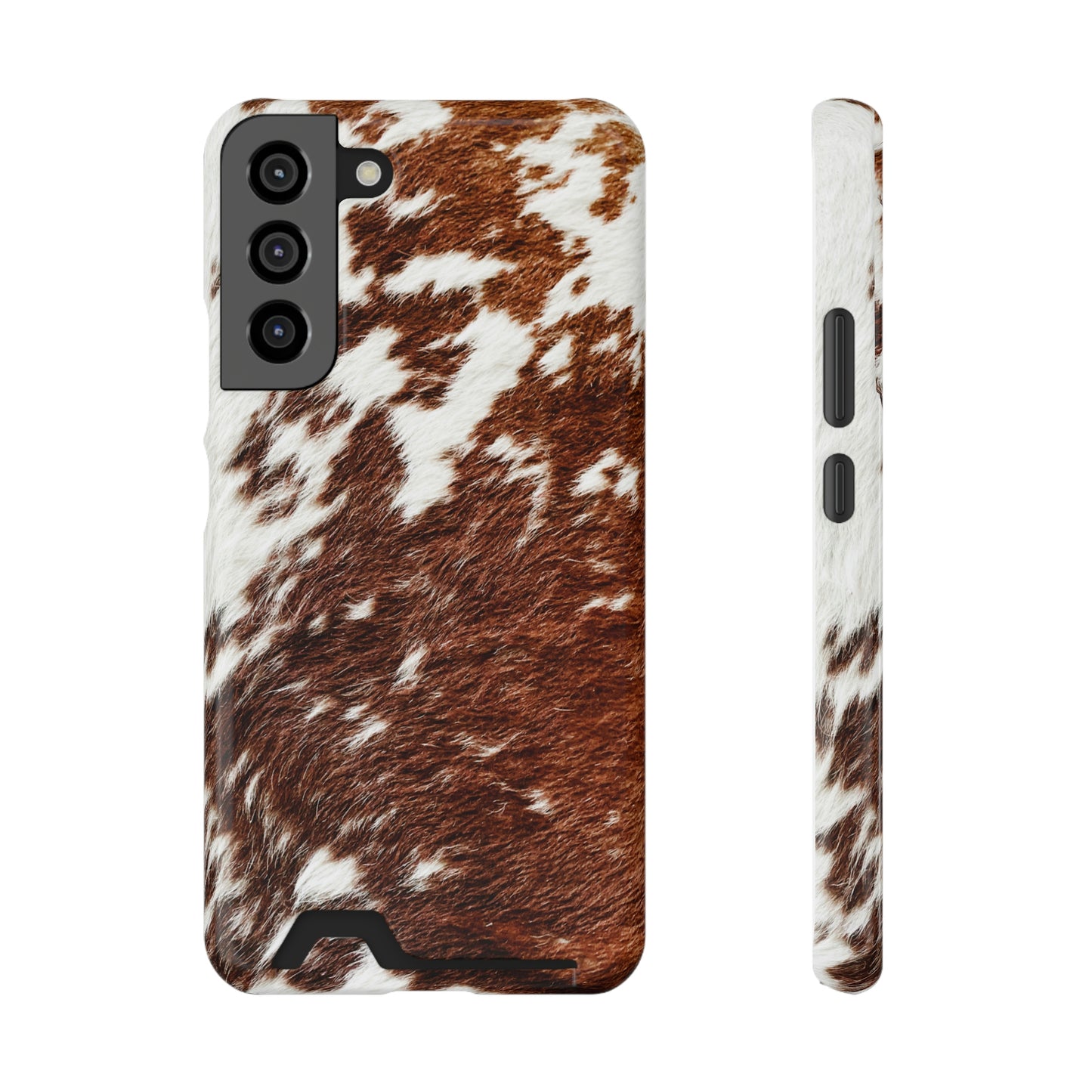 Cowhide Phone Case With Card Holder