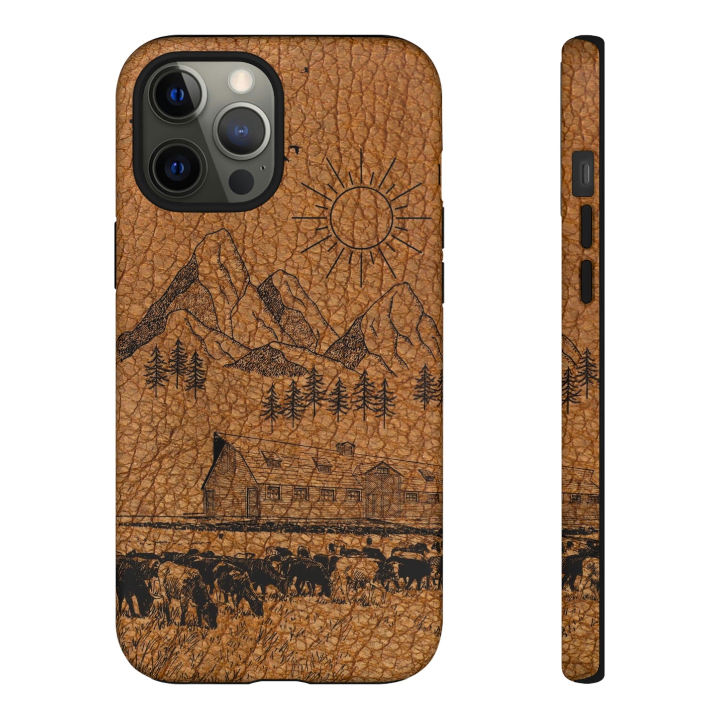 Light Leather Ranch Print Tough Case