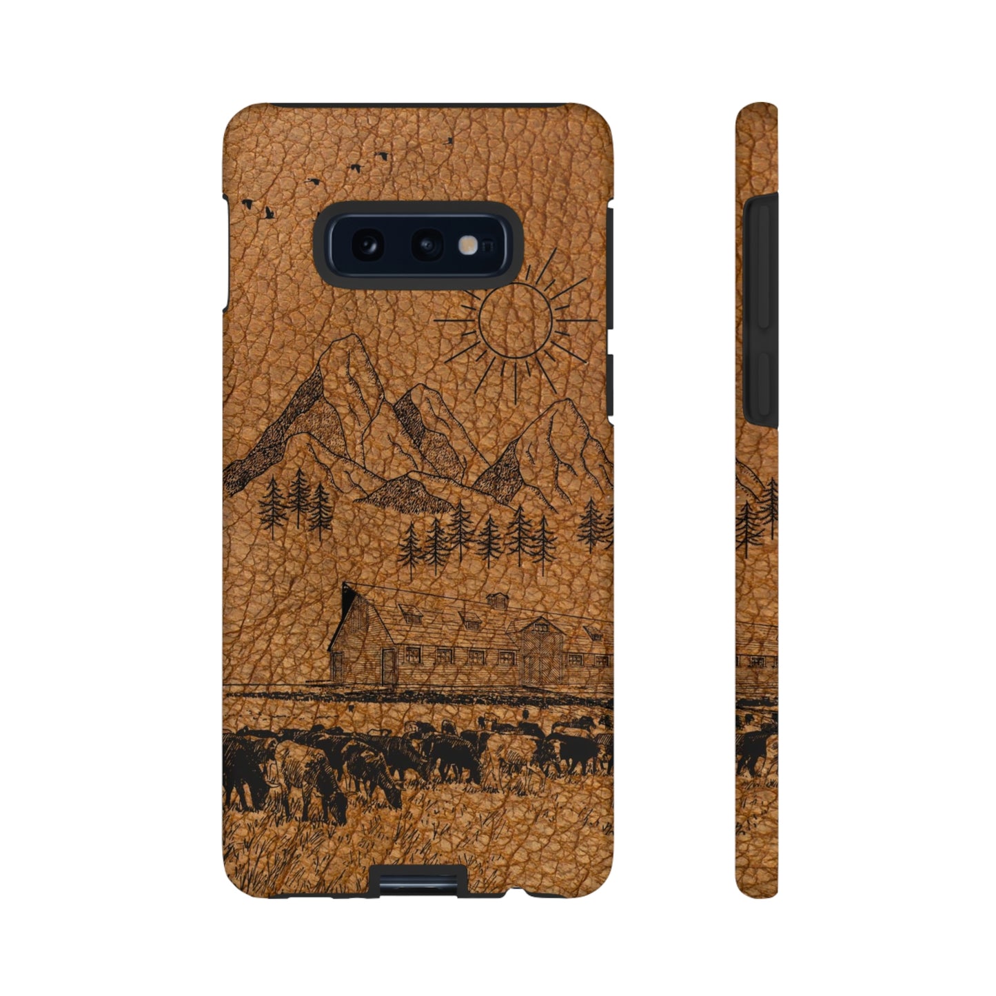 Light Leather Ranch Print Tough Case