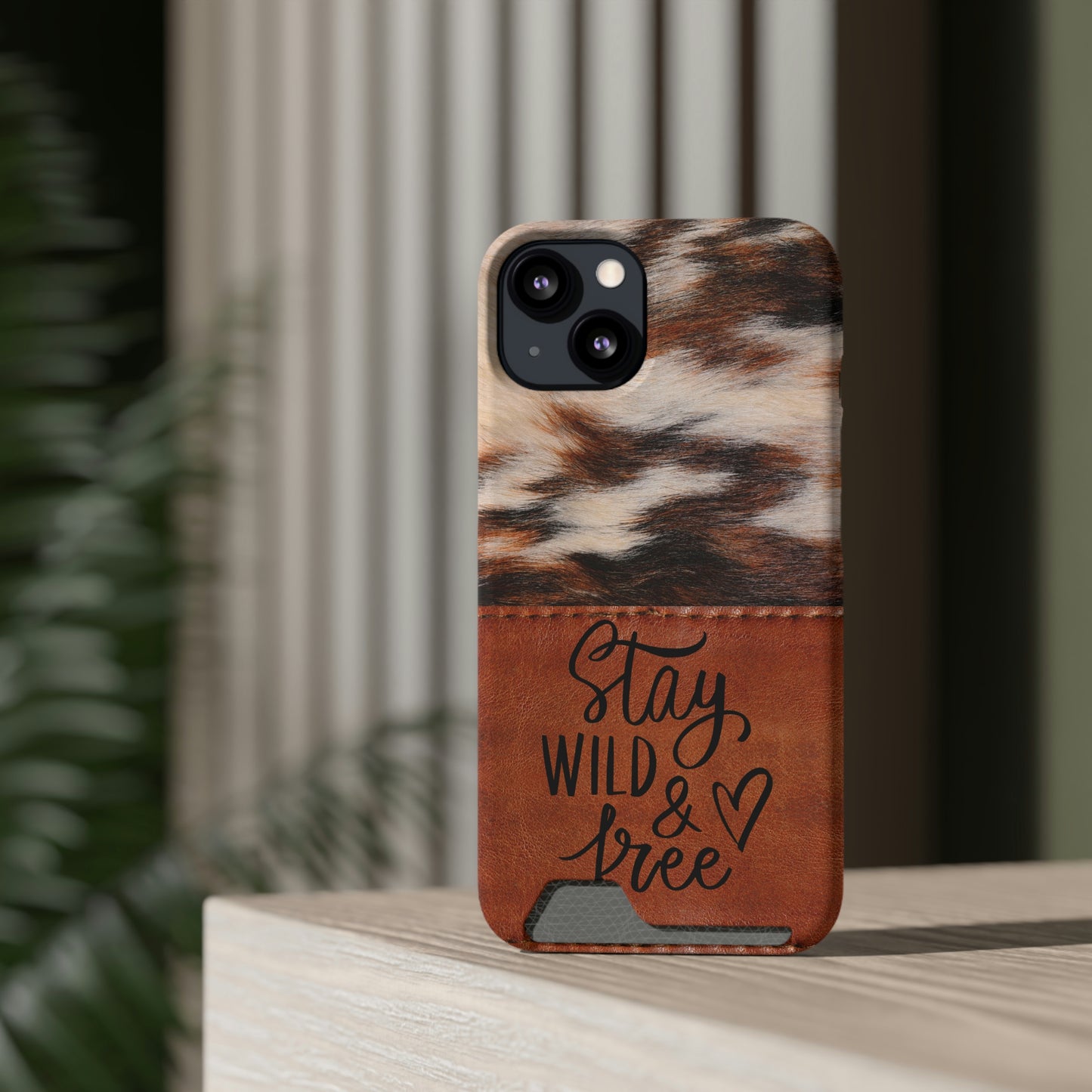 Wild & Free Phone Case With Card Holder