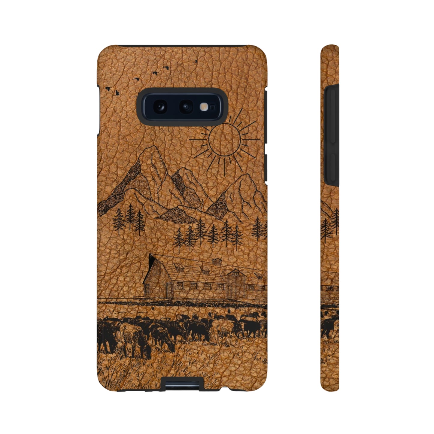 Light Leather Ranch Print Tough Case