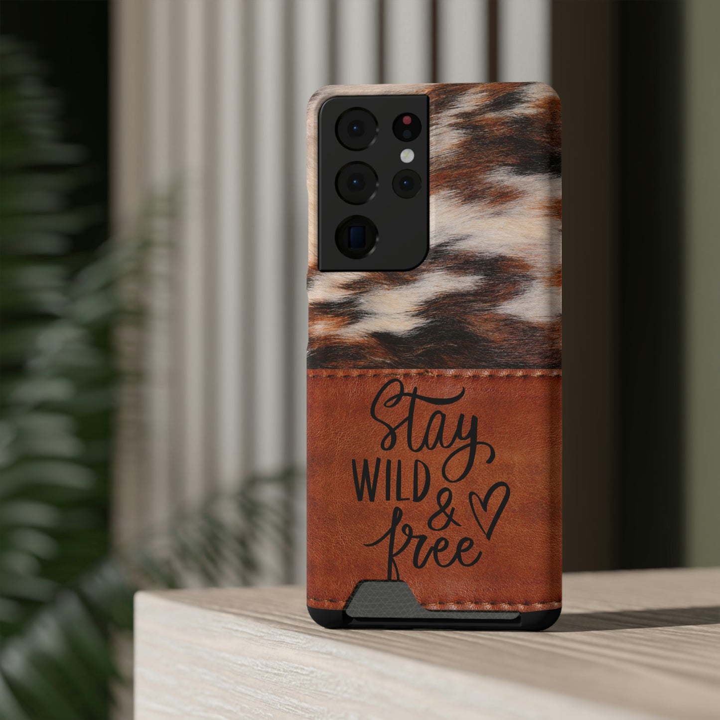 Wild & Free Phone Case With Card Holder