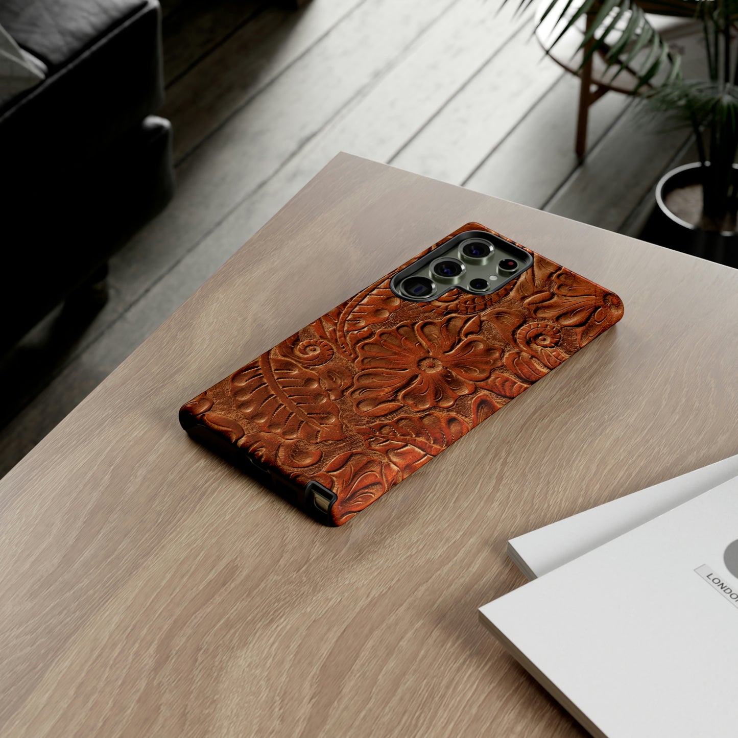 Flower Tooled Print Tough Cases