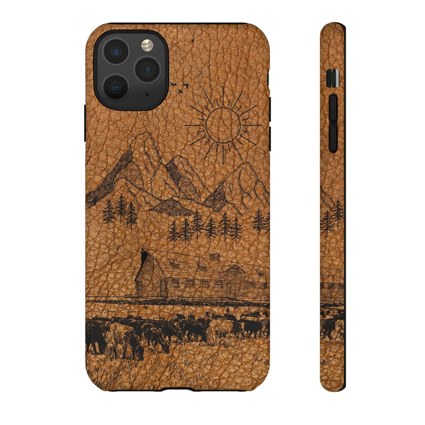 Light Leather Ranch Print Tough Case