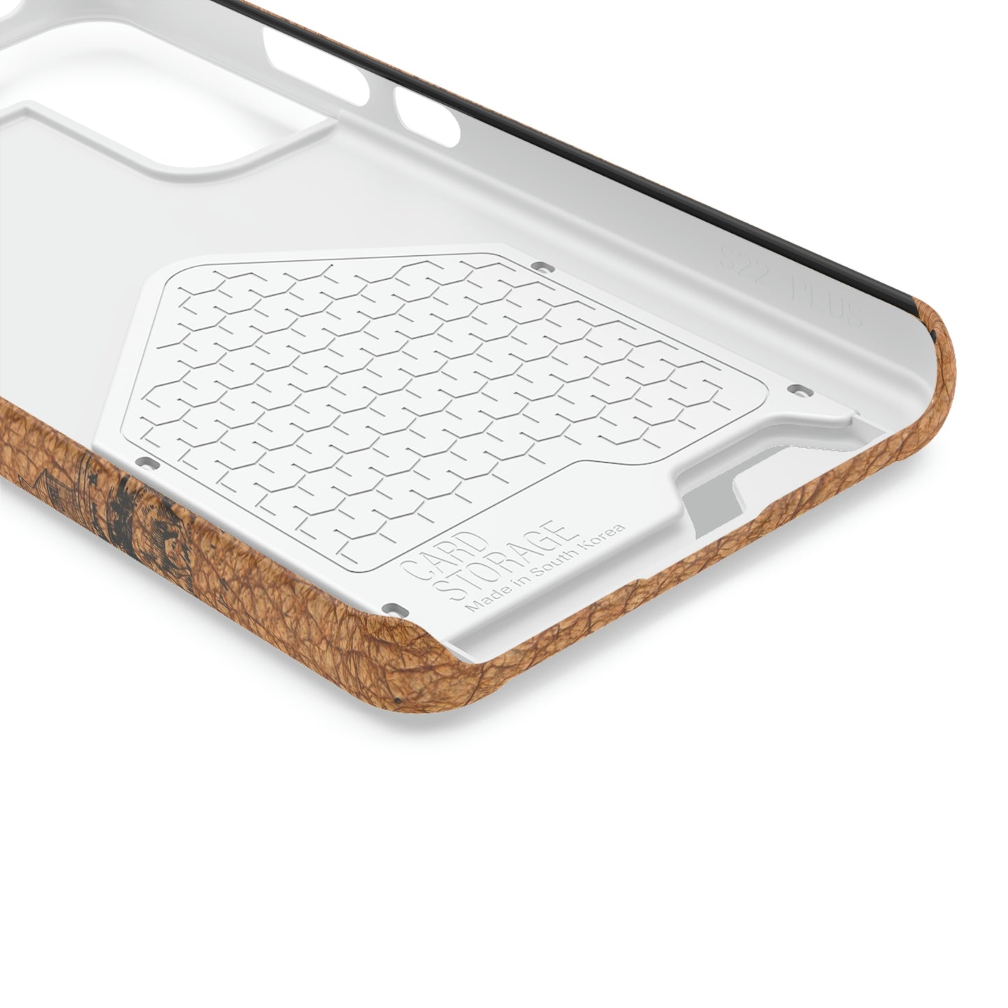 Light Leather Ranch Print Phone Case With Card Holder