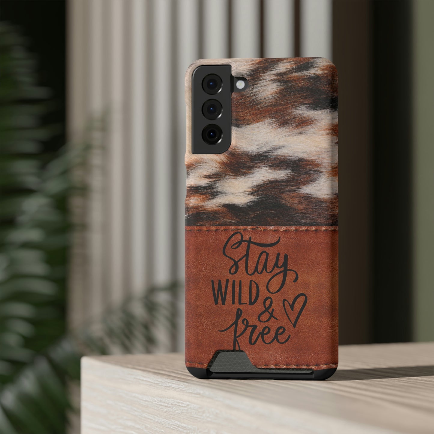 Wild & Free Phone Case With Card Holder