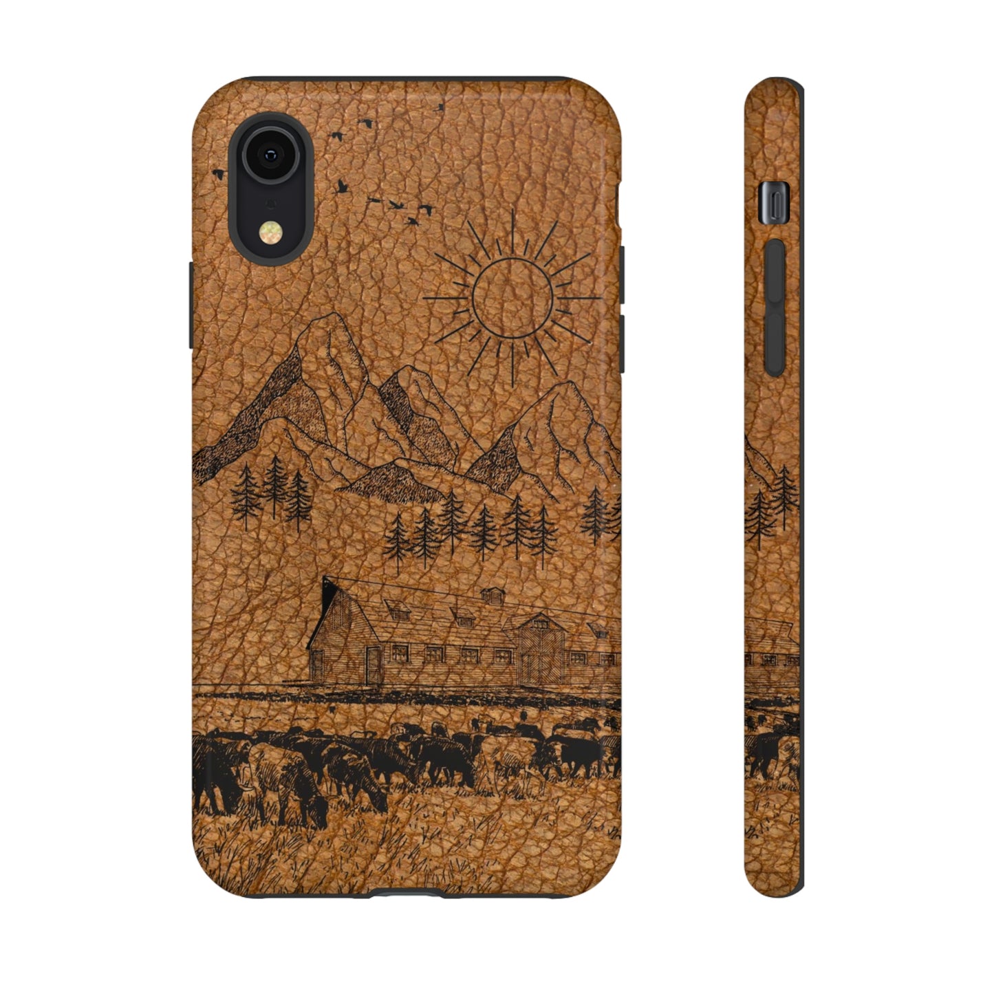 Light Leather Ranch Print Tough Case