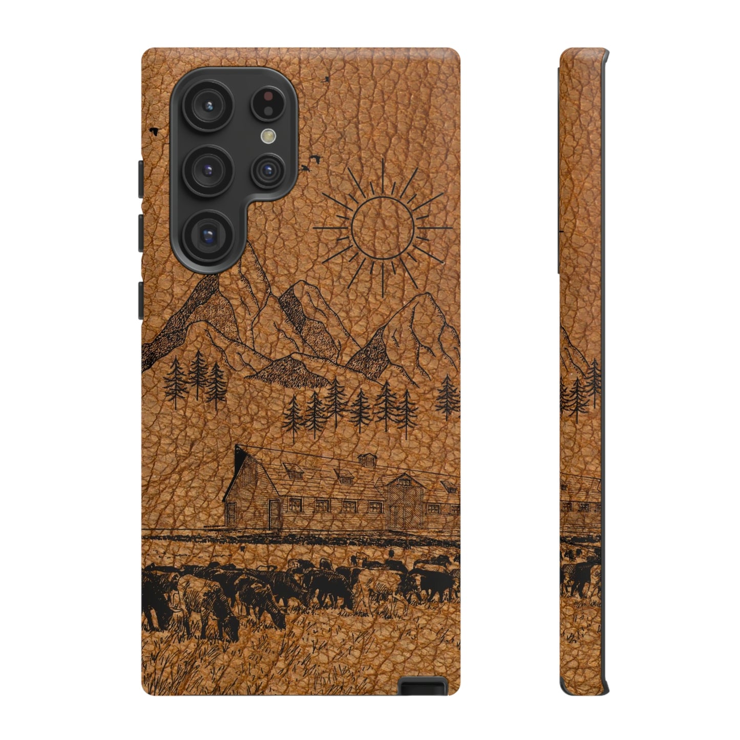 Light Leather Ranch Print Tough Case