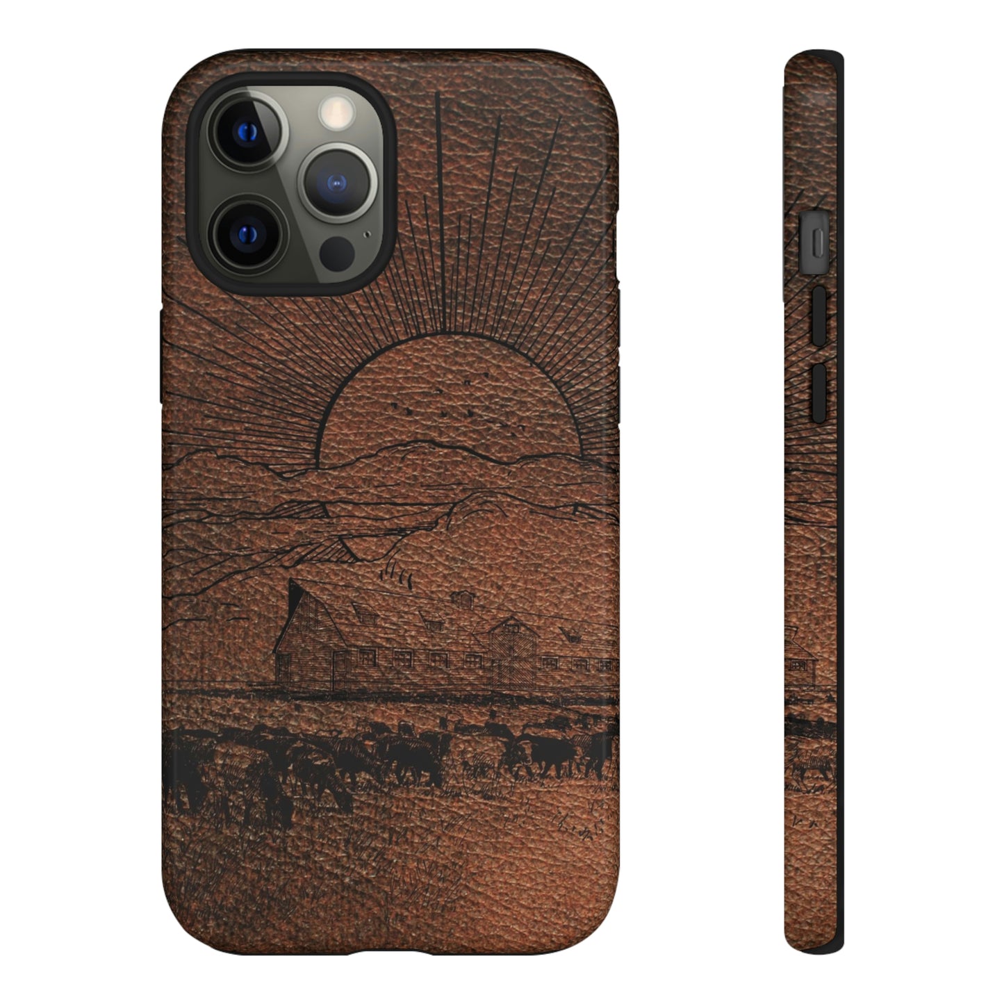 Leather Ranch Print Tough Cases