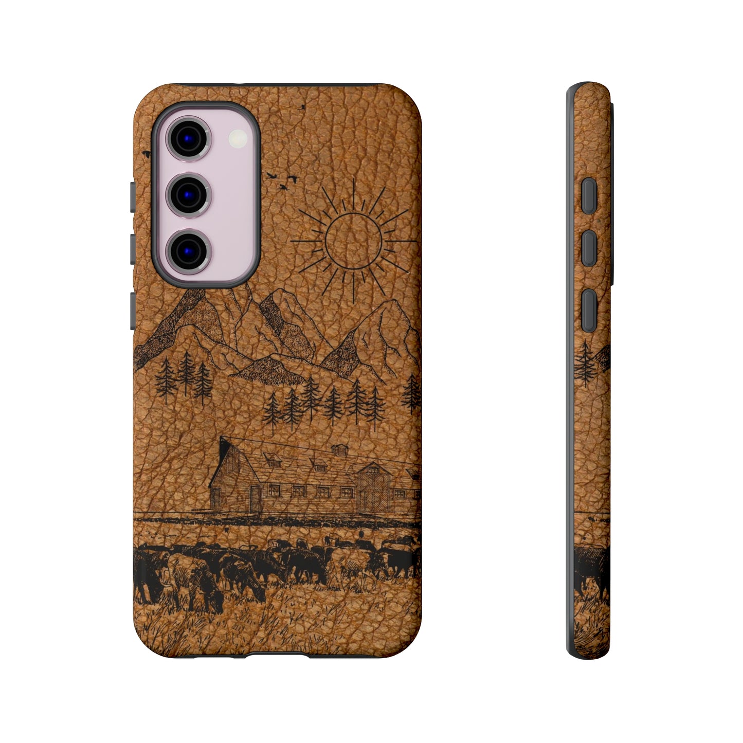 Light Leather Ranch Print Tough Case